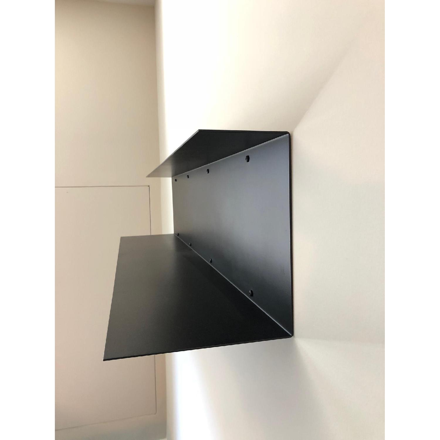 CB2 Large Bent Metal Wall Shelf in Black - image-3