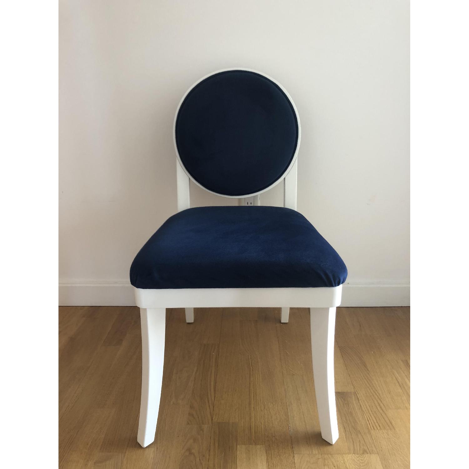 Jonathan Adler for JCP Happy Chic Navy Velveteen Side Chair - image-1