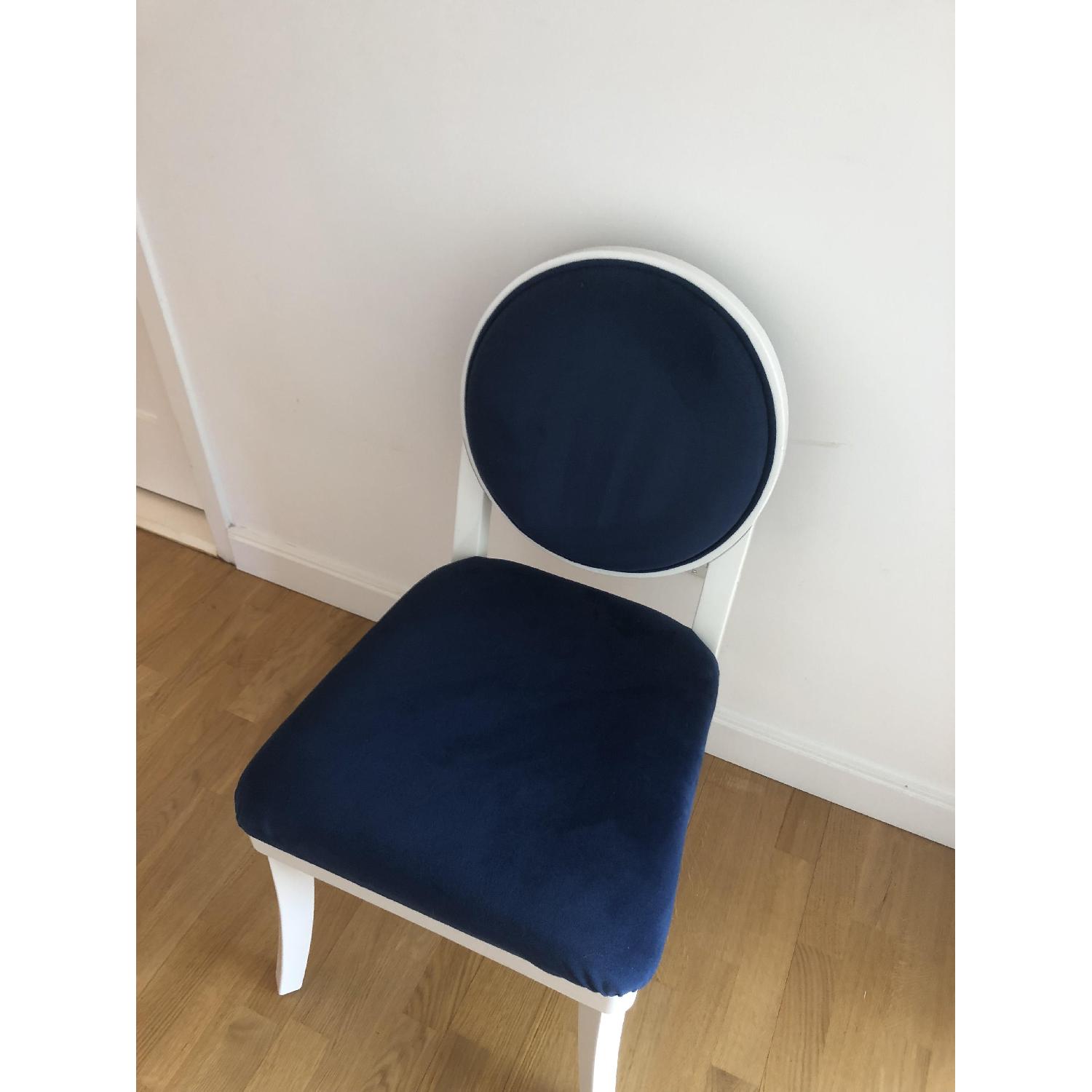 Jonathan Adler for JCP Happy Chic Navy Velveteen Side Chair - image-2