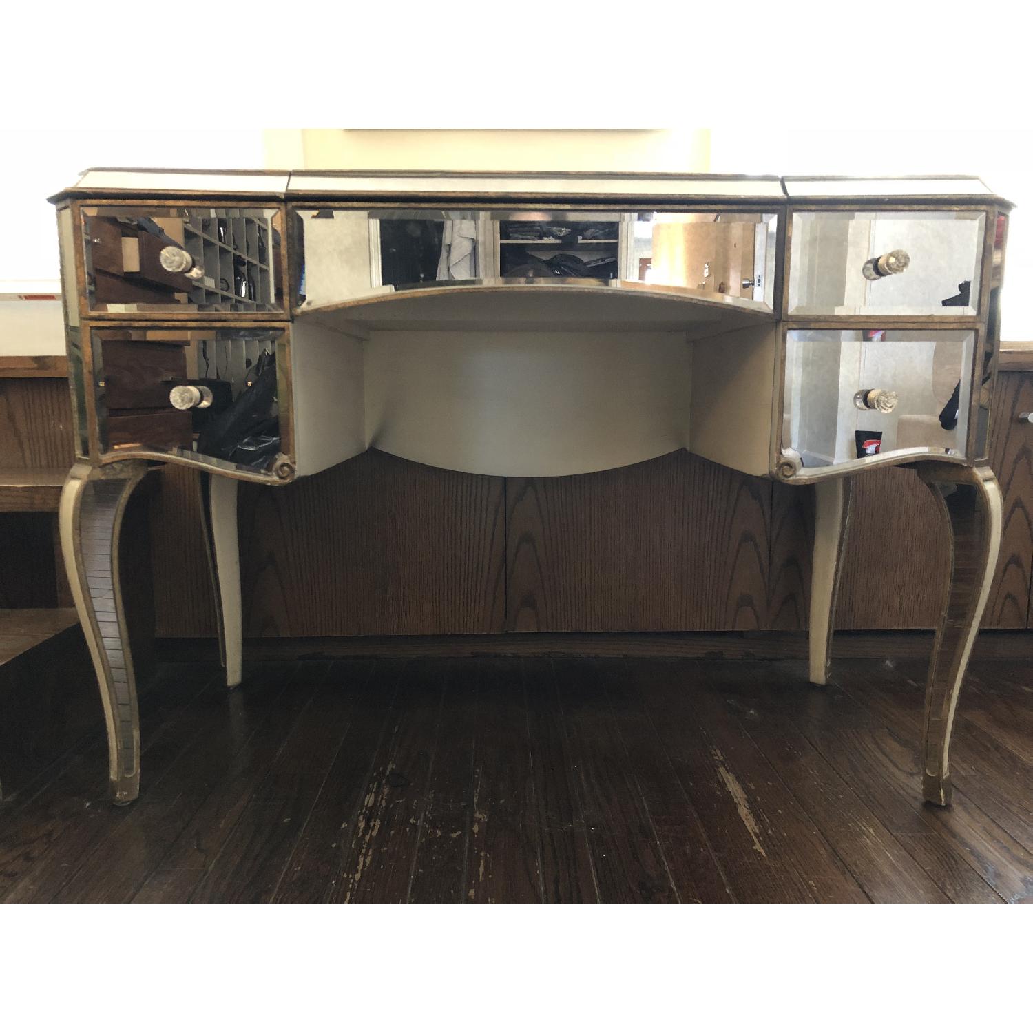 Horchow Mirrored Vanity Table - image-1