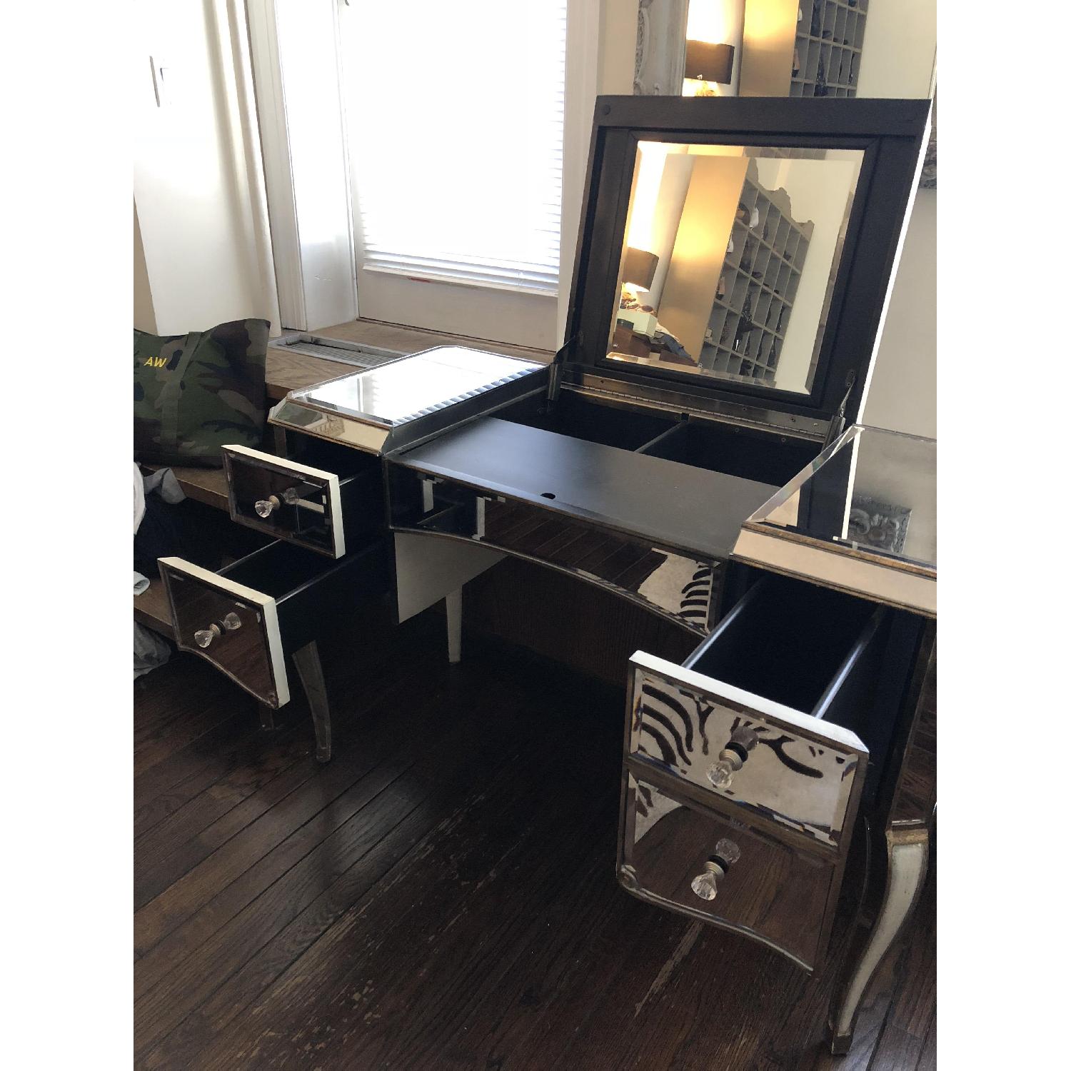 Horchow Mirrored Vanity Table - image-4