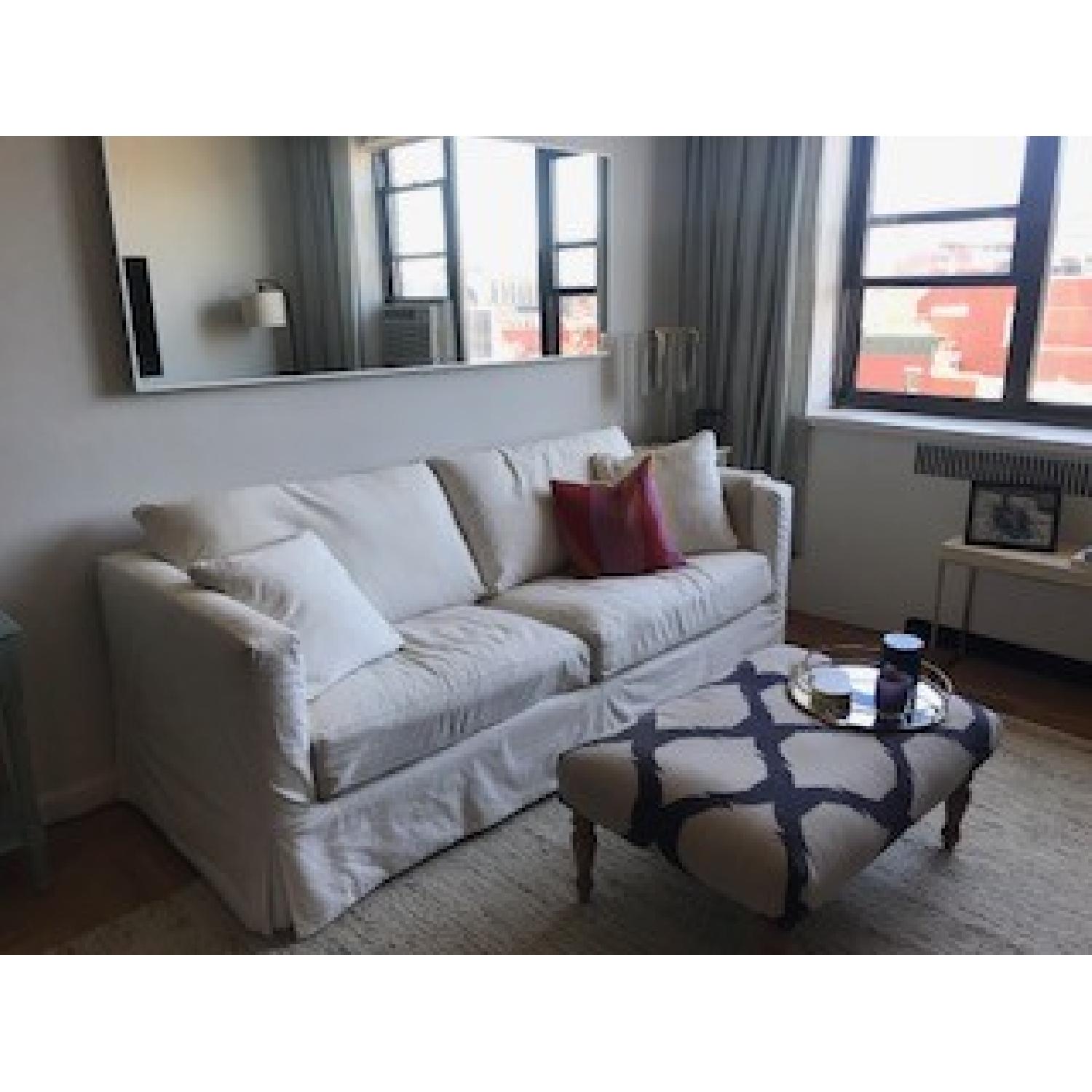 Crate & Barrel Willow Slipcover Sleeper Sofa - image-1