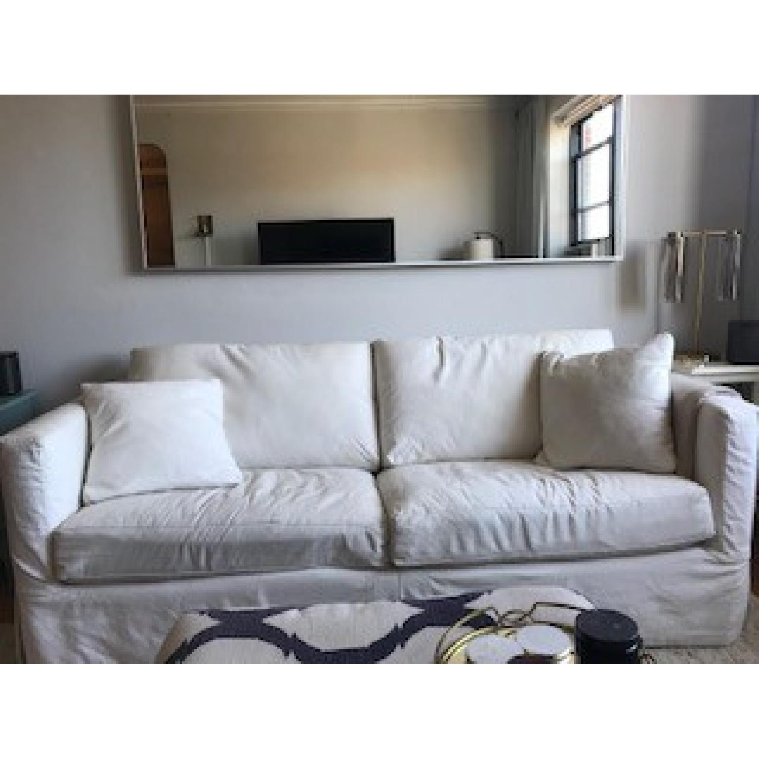 Crate & Barrel Willow Slipcover Sleeper Sofa - image-2