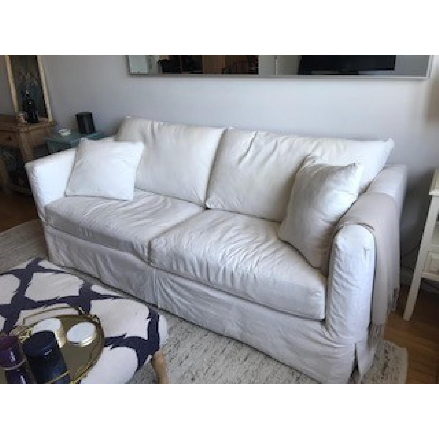 Crate & Barrel Willow Slipcover Sleeper Sofa - image-3