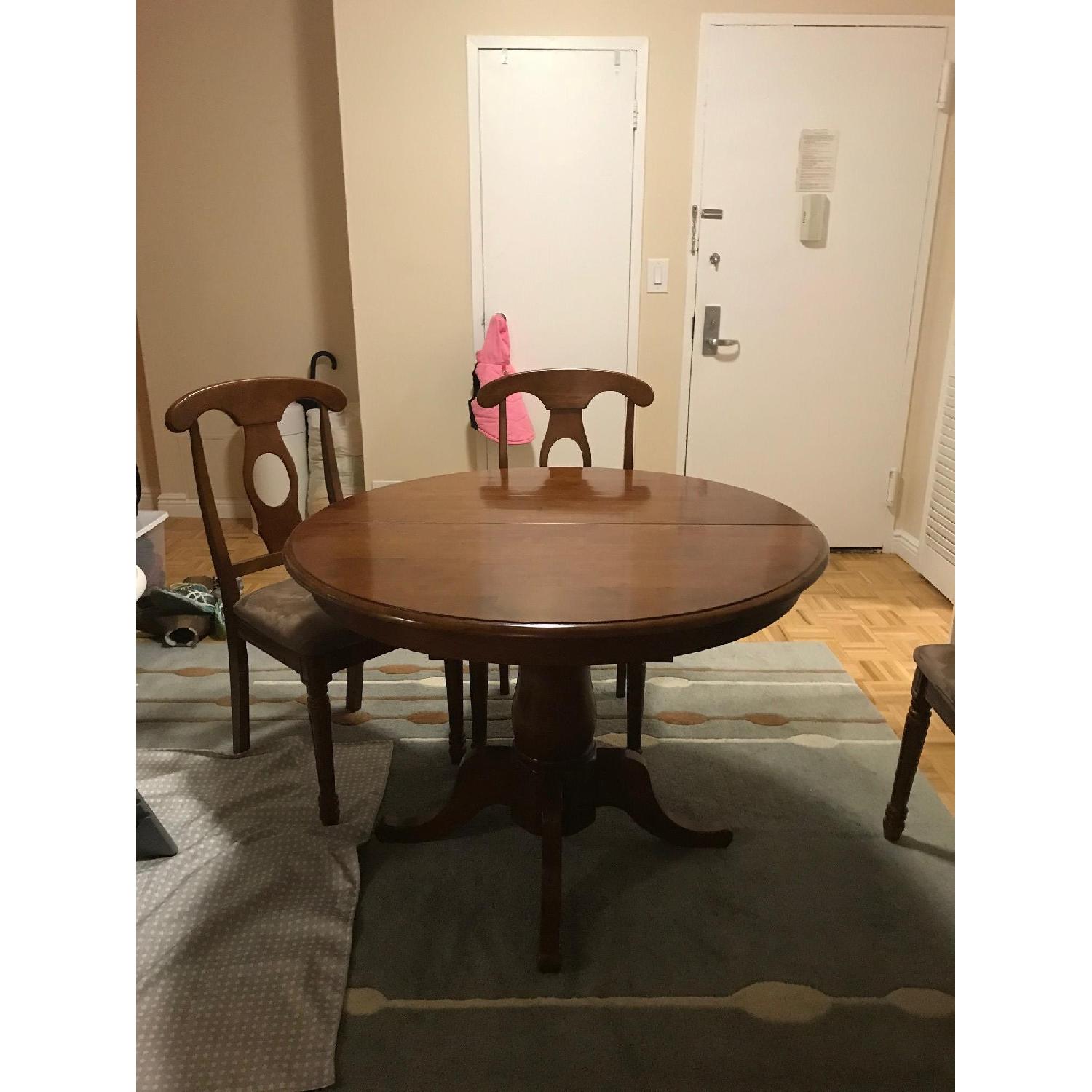 East West Furniture 7 Piece Dining Set w/ Butterfly Leaf - image-3