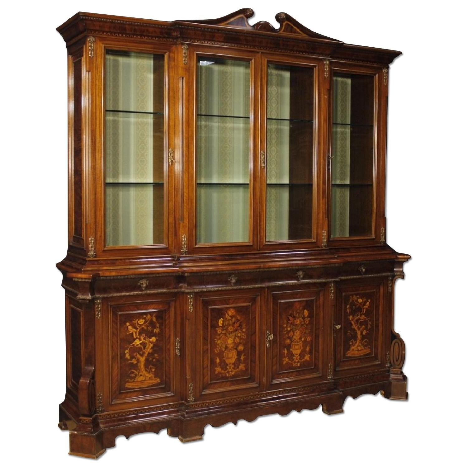 Italian China in Inlaid Walnut Burl Rosewood & Maple AptDeco