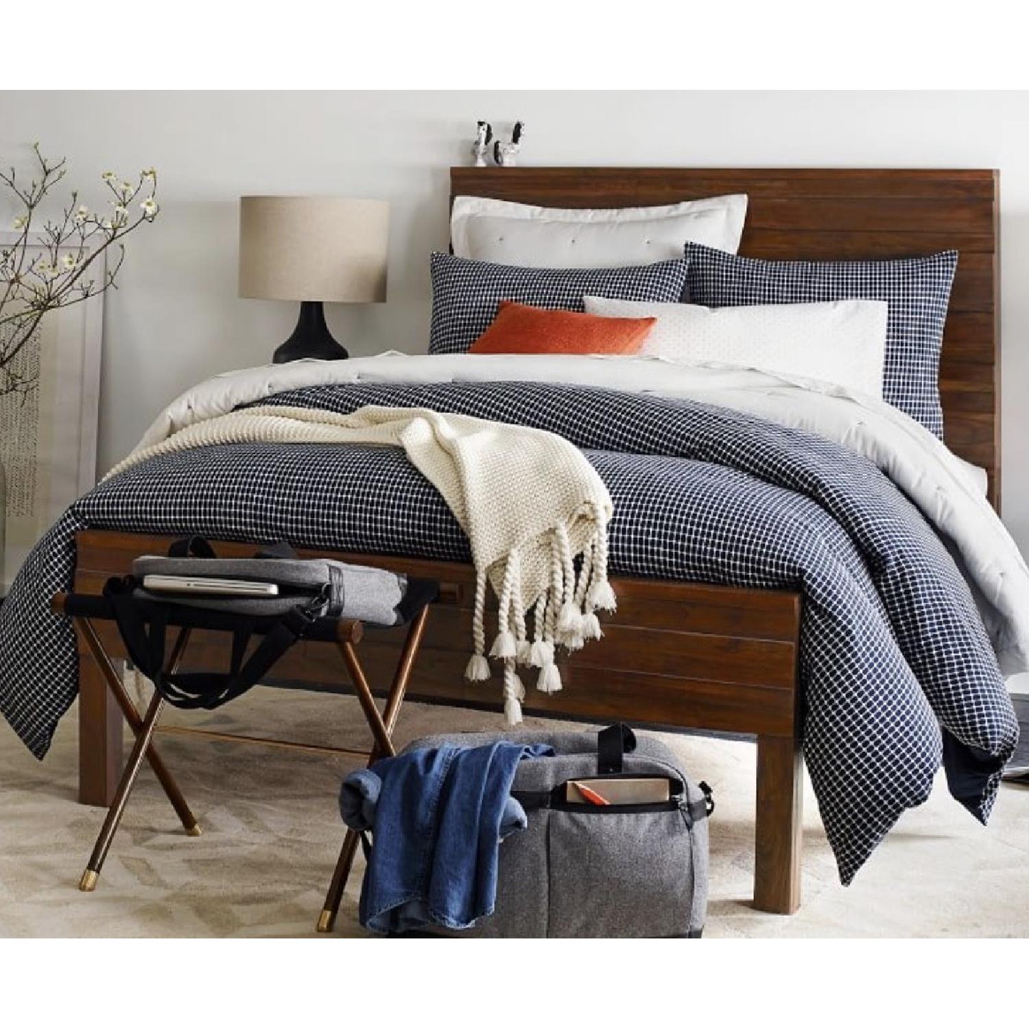 West Elm Stria Queen Sized Bed Frame - image-1