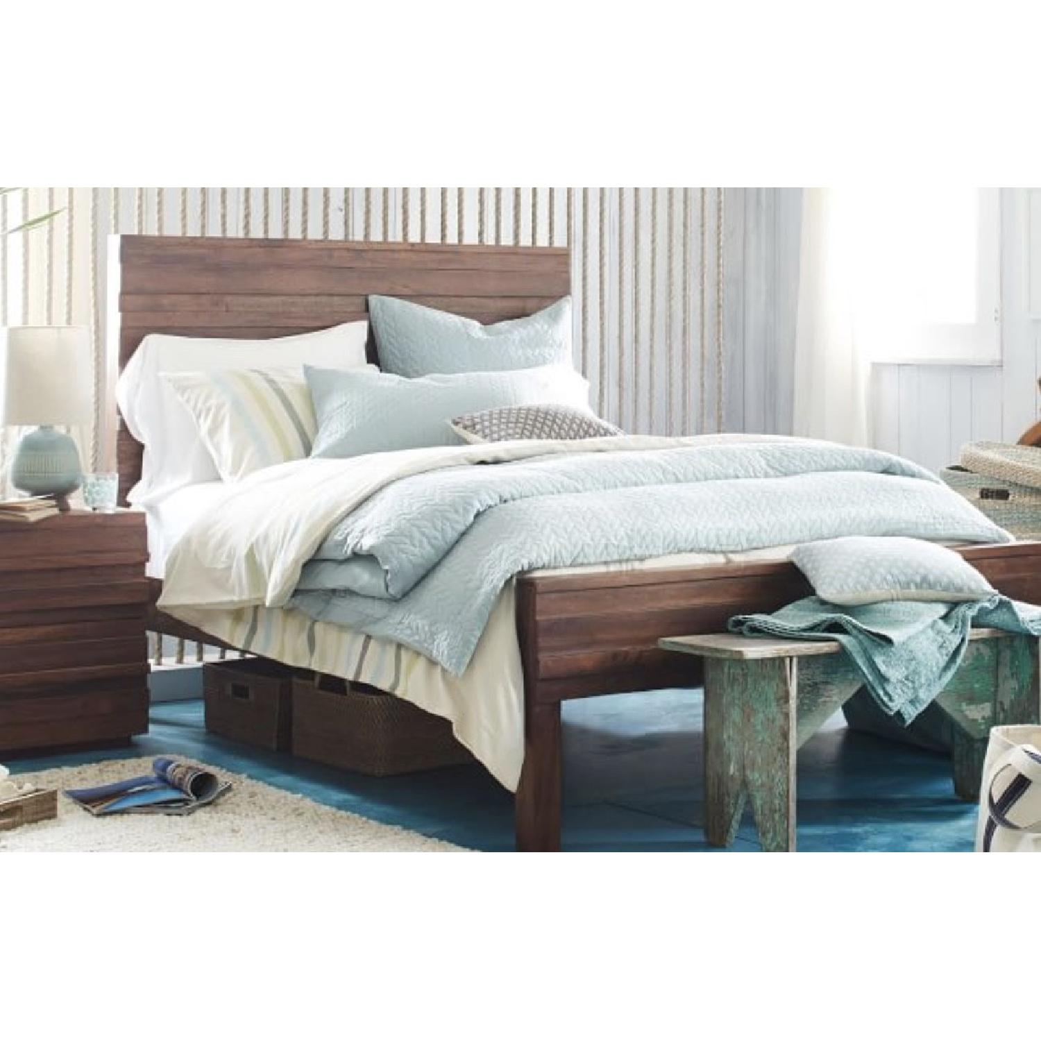 West Elm Stria Queen Sized Bed Frame - image-2