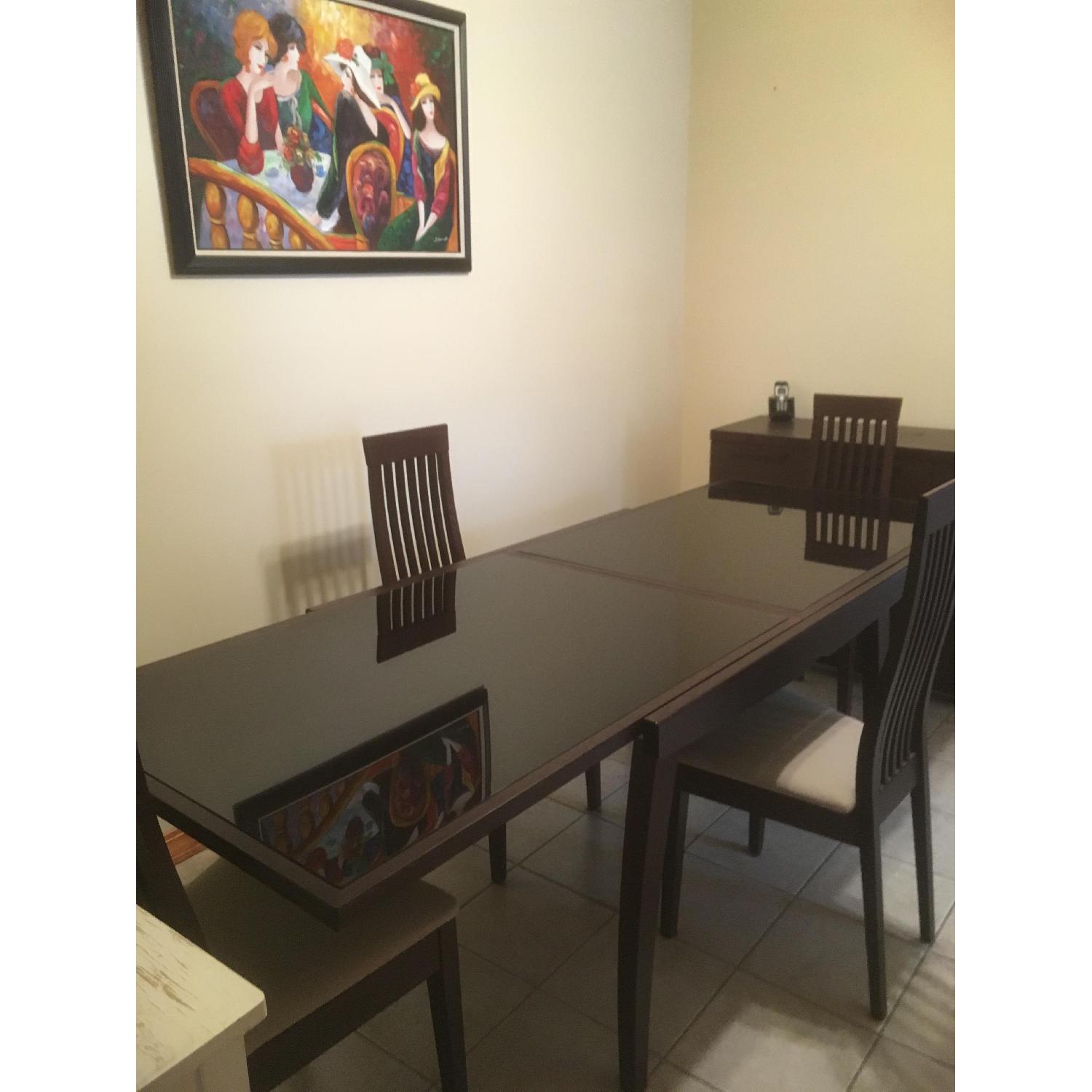 Calligaris Extendable Dining Table w/ 4 Chairs - AptDeco