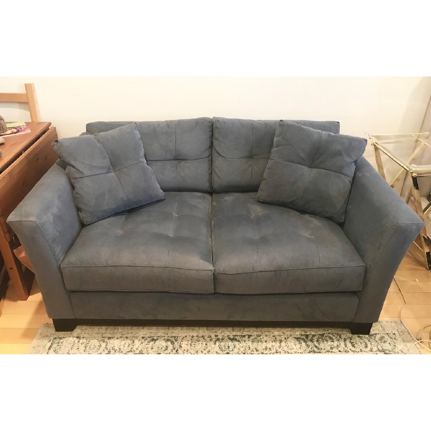 Macys Michelle Fabric Loveseat in Ocean Blue - image-1