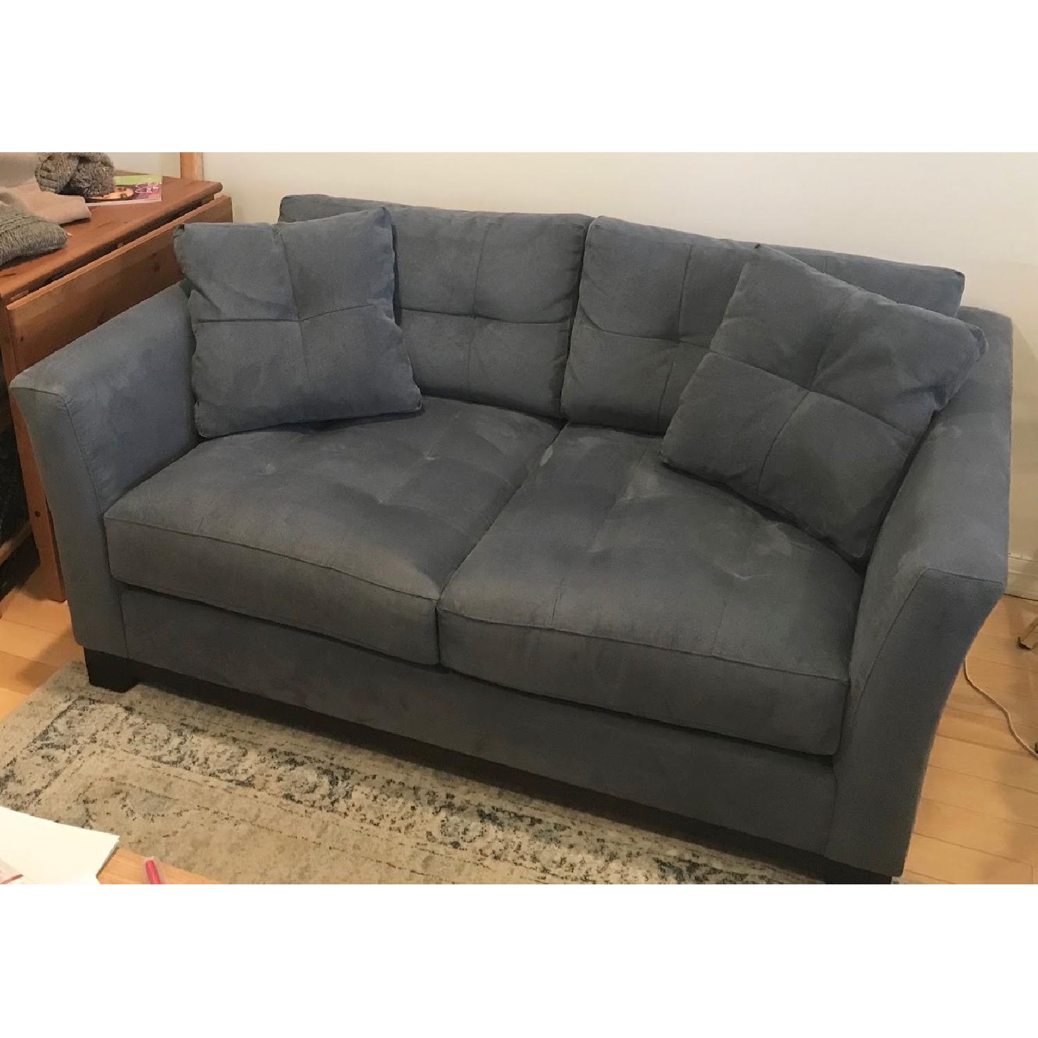 Macys Michelle Fabric Loveseat in Ocean Blue - image-2