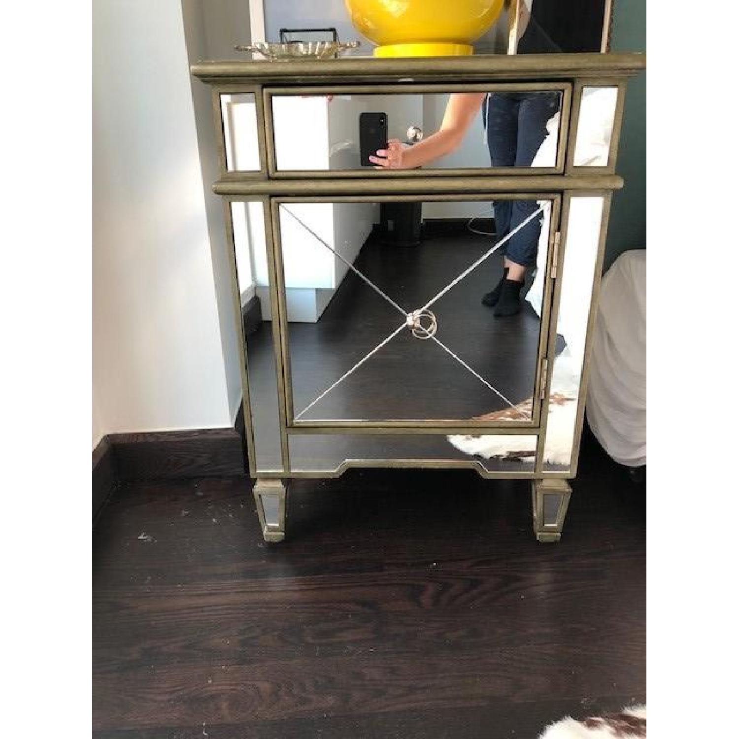 Restoration Hardware Mirrored Nightstand AptDeco