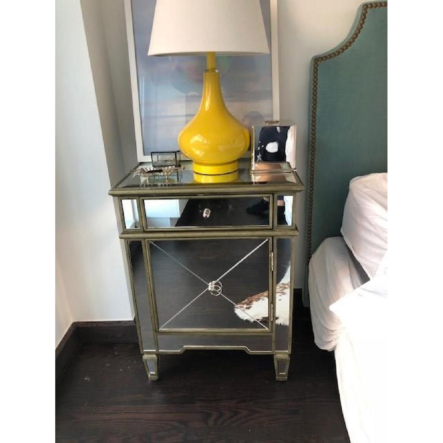 Restoration Hardware Mirrored Nightstand AptDeco