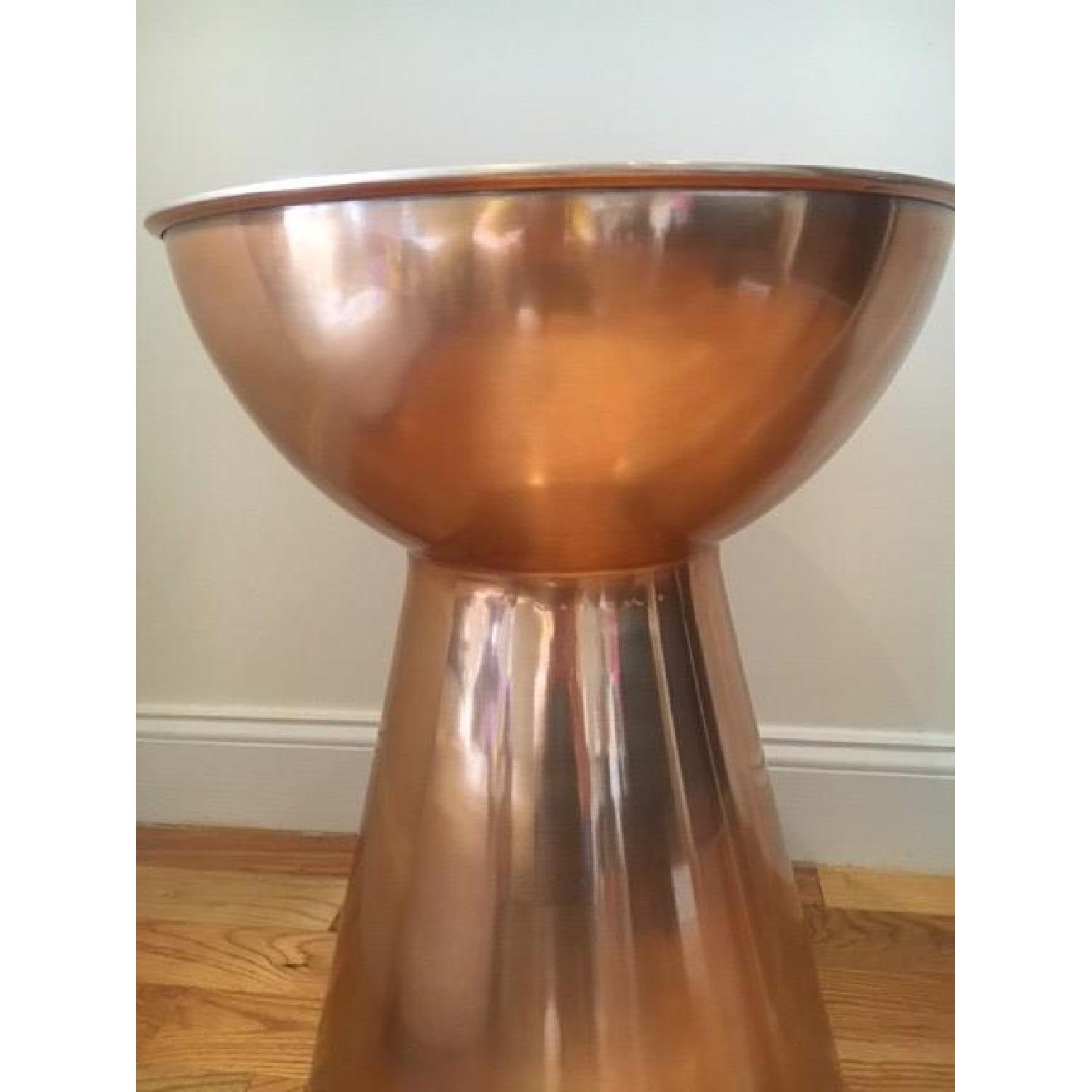 Target Rose Gold Round Drum Accent Side Table - image-4