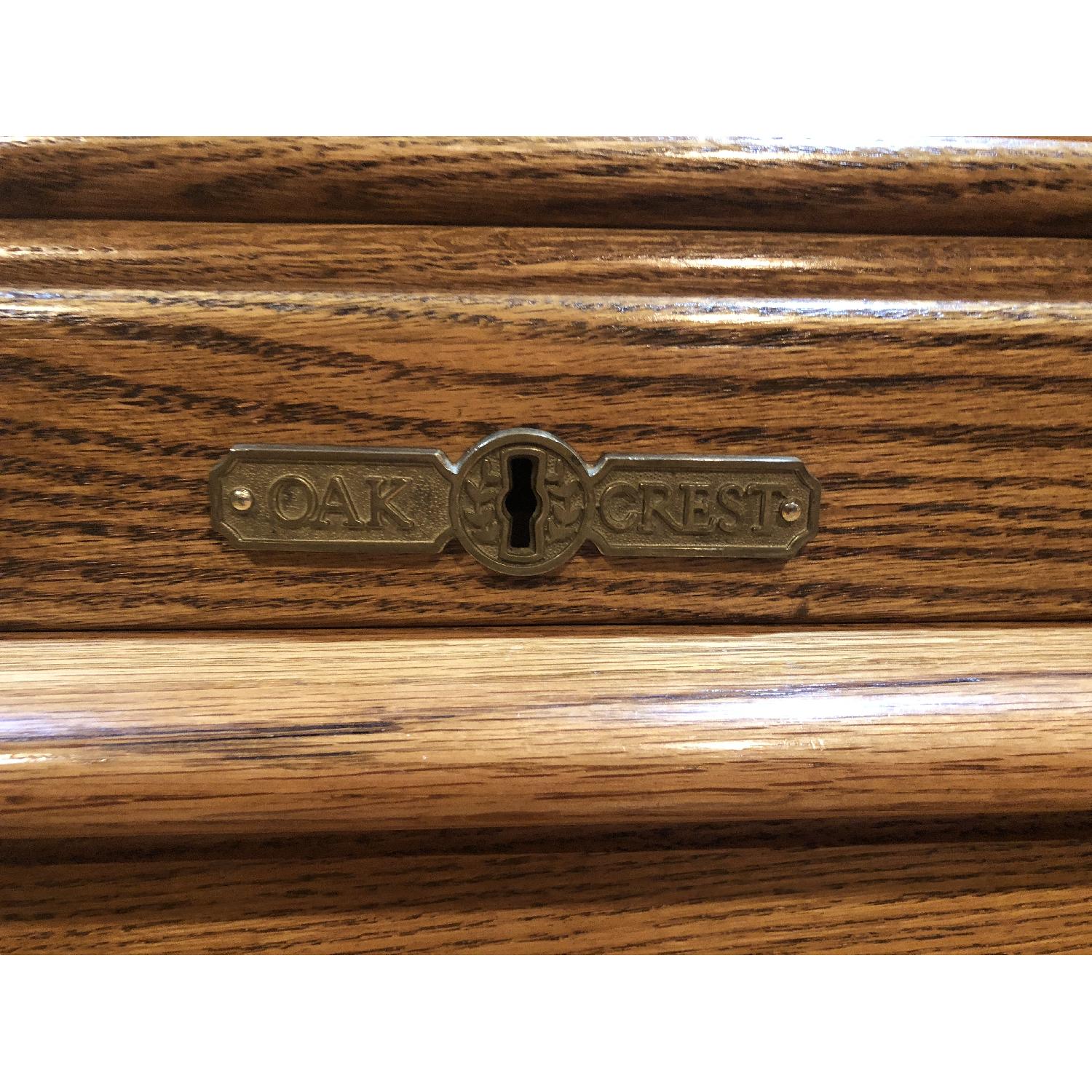 Oak Crest Roll Top Desk AptDeco