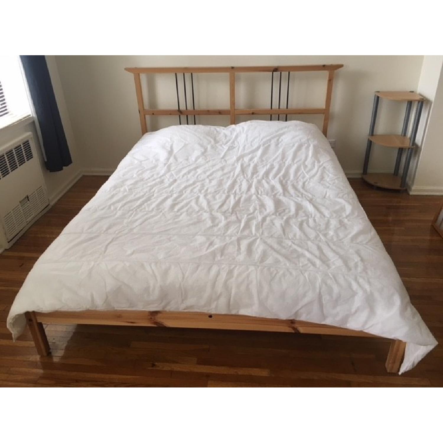 Ikea Queen Bed Frame w Slatted Base AptDeco