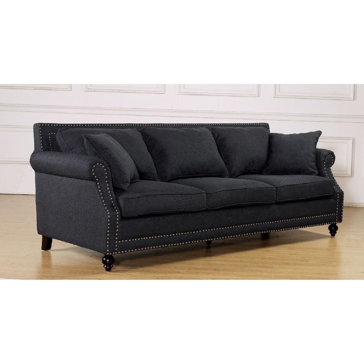 TOV Furniture Camden Grey Linen Sofa - image-3