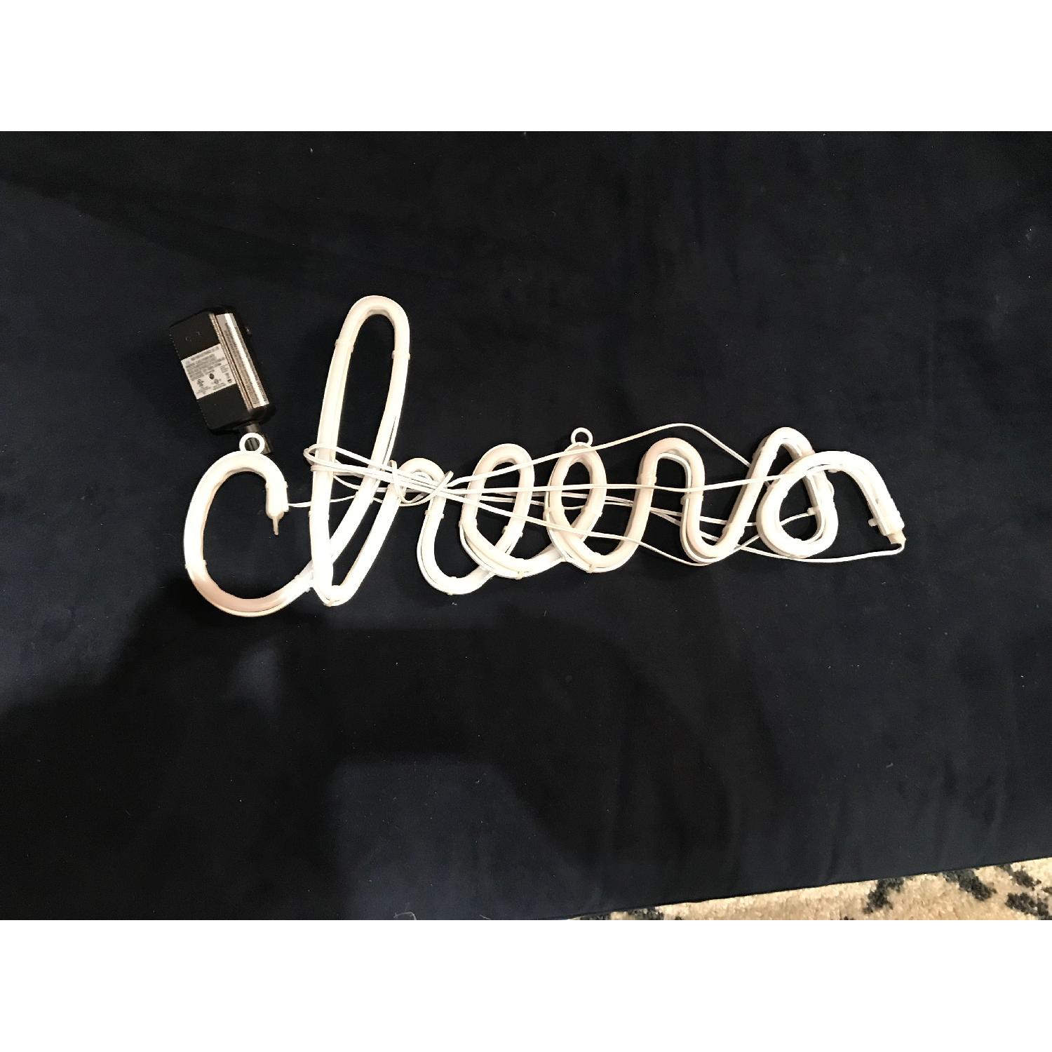 West Elm Fluorescent Cheers Sign - image-1