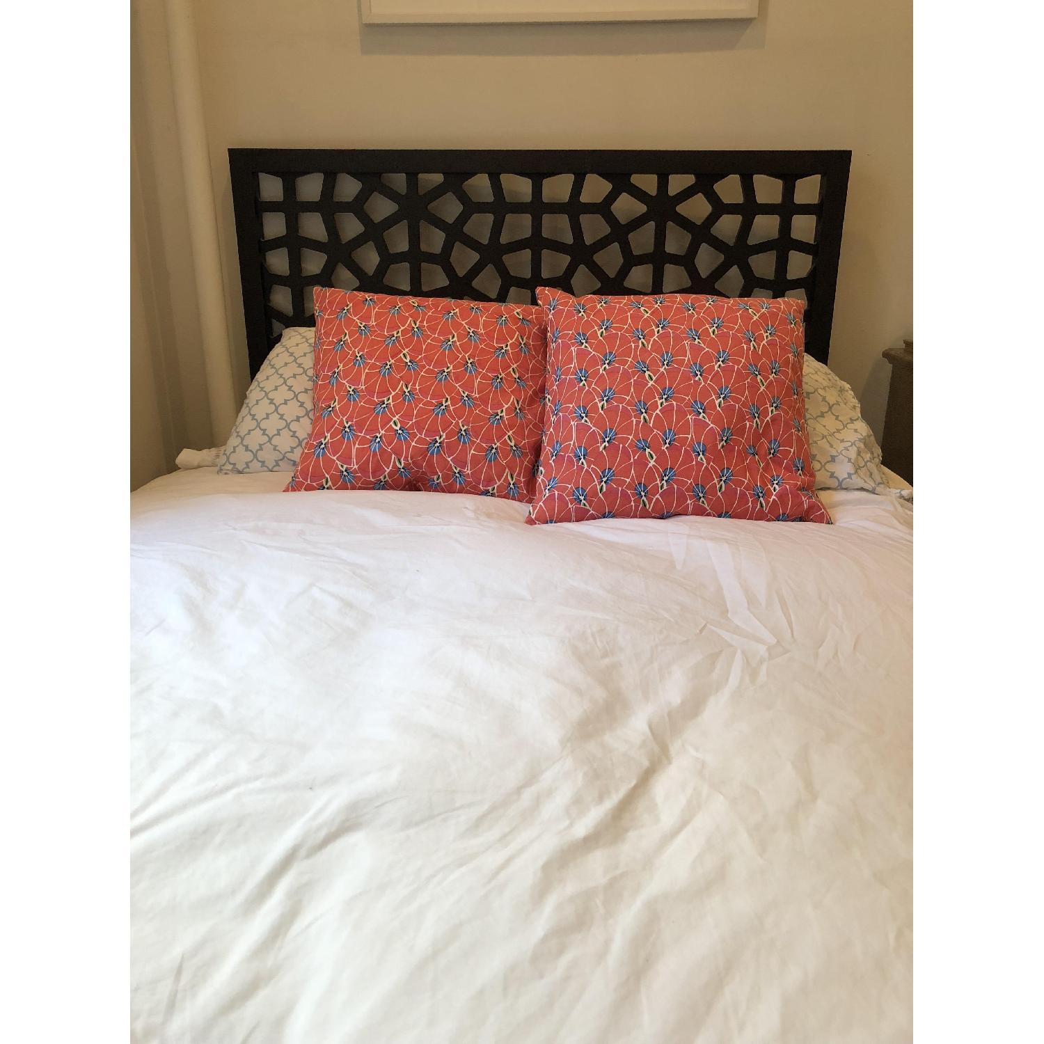 West Elm Narrow Leg Bed w/ Morocco Headboard - image-1