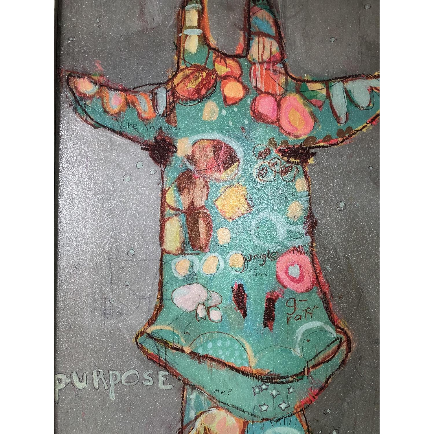 Bed Bath & Beyond Colorful Giraffe Framed Art - image-3