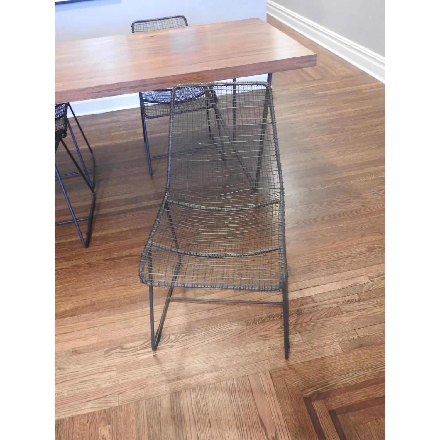 CB2 Dylan Dining Table w/ 4 CB2 Reed Chairs - image-4