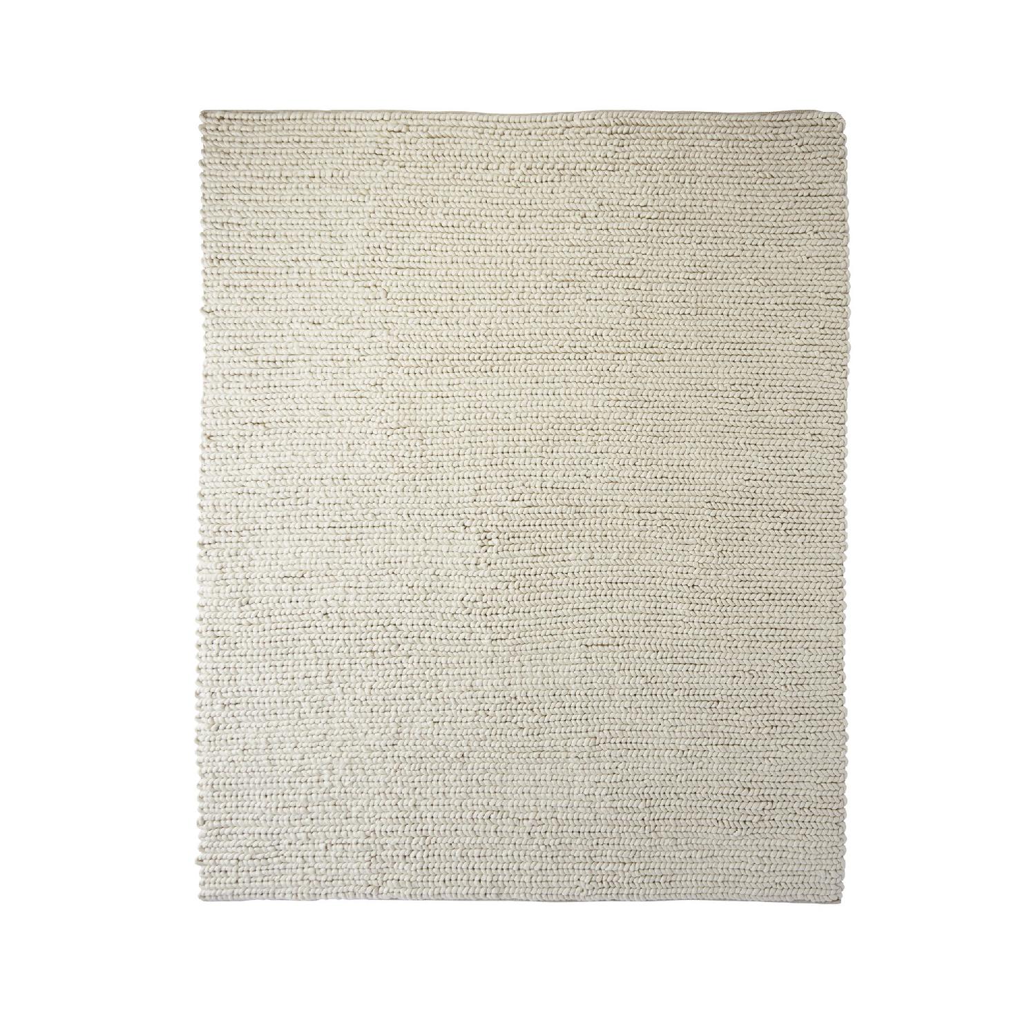 Serena & Lily Ivory Braided Wool Rug AptDeco