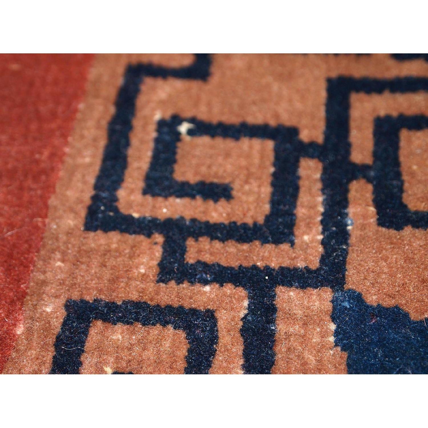 Vintage 1920s Handmade Chinese Art Deco Rug - image-1
