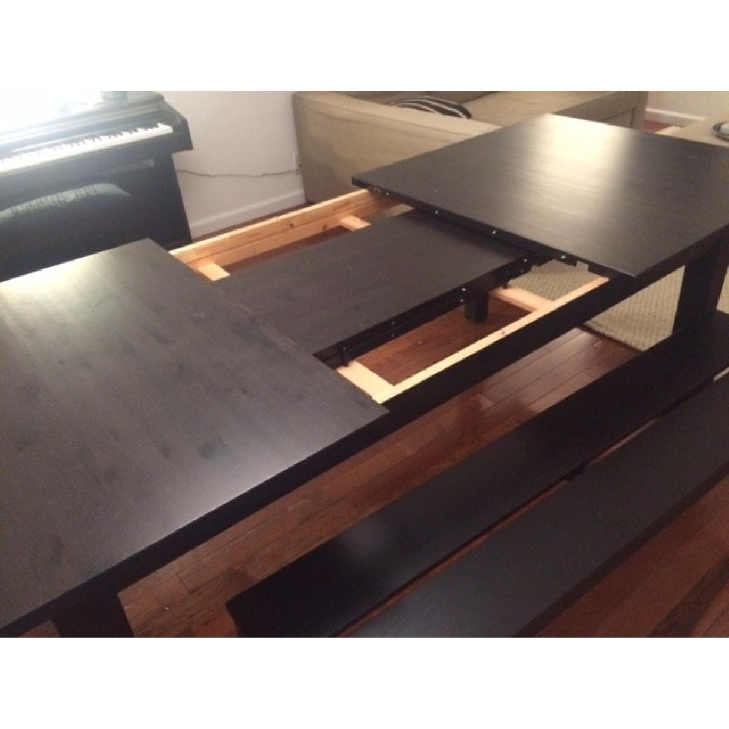 Ikea Expandable Dining Table w/ 1 Bench - image-3