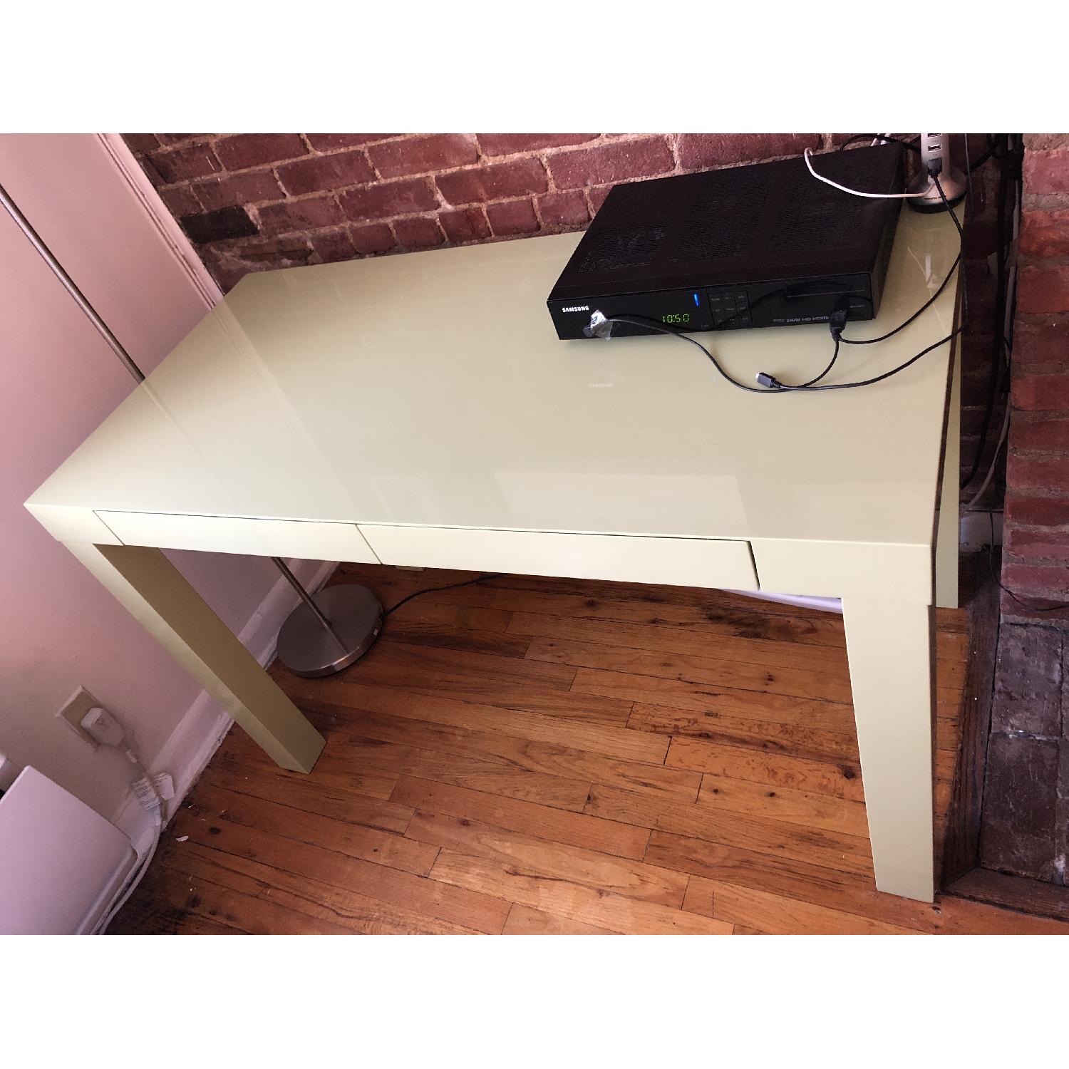 West Elm Parsons Desk in Green - image-1