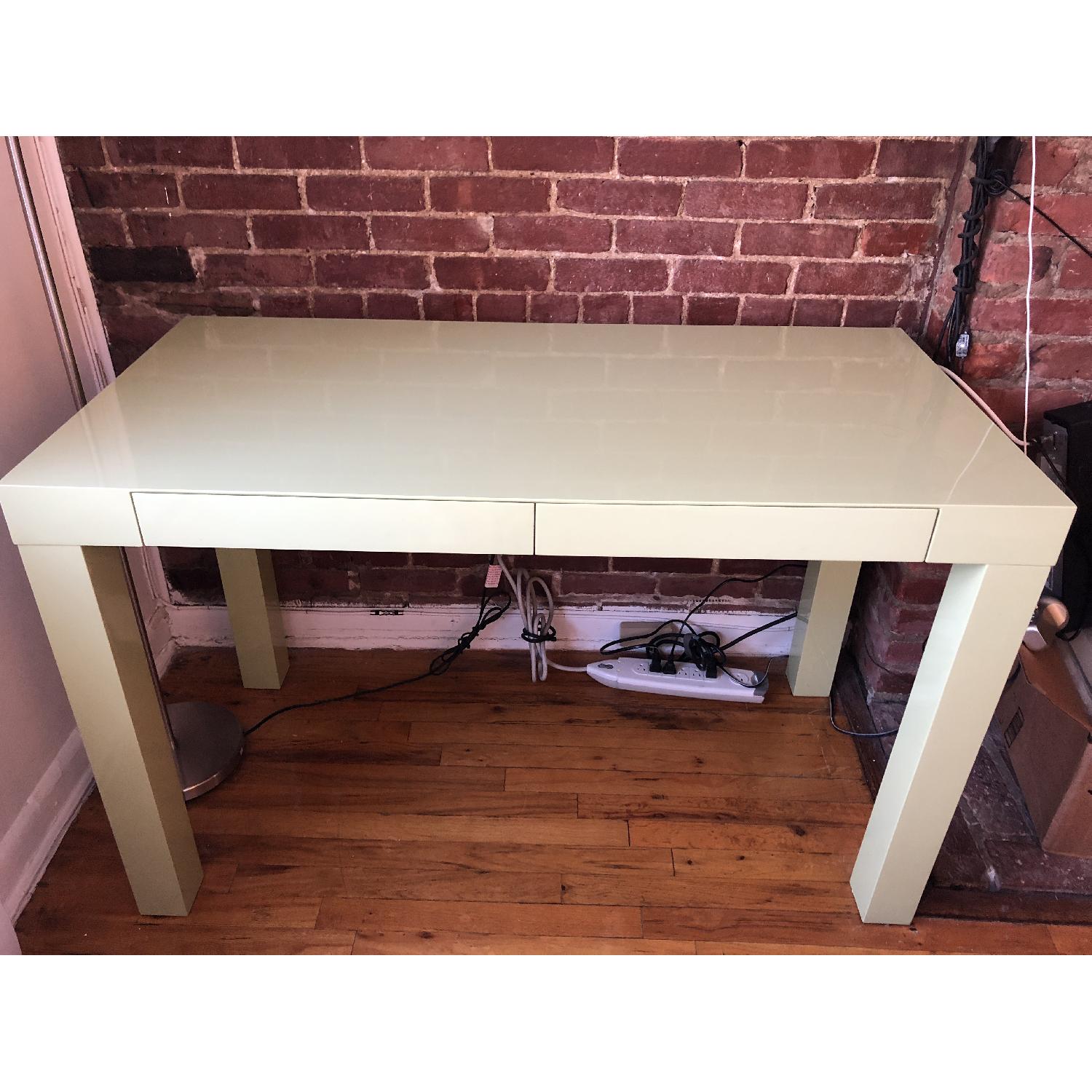 West Elm Parsons Desk in Green - image-2