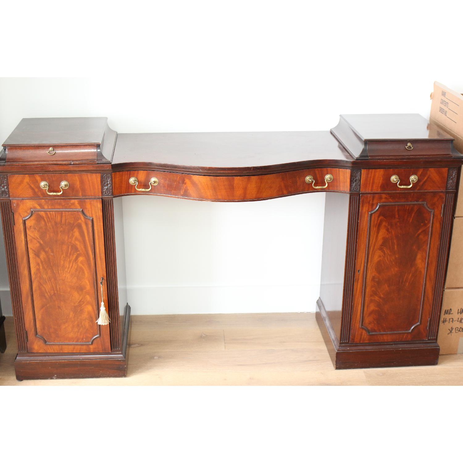 Antique Wood Credenza - image-1