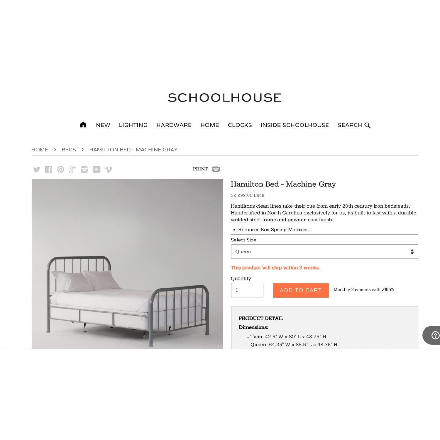 Schoolhouse Electric Hamilton Queen Bed - image-4