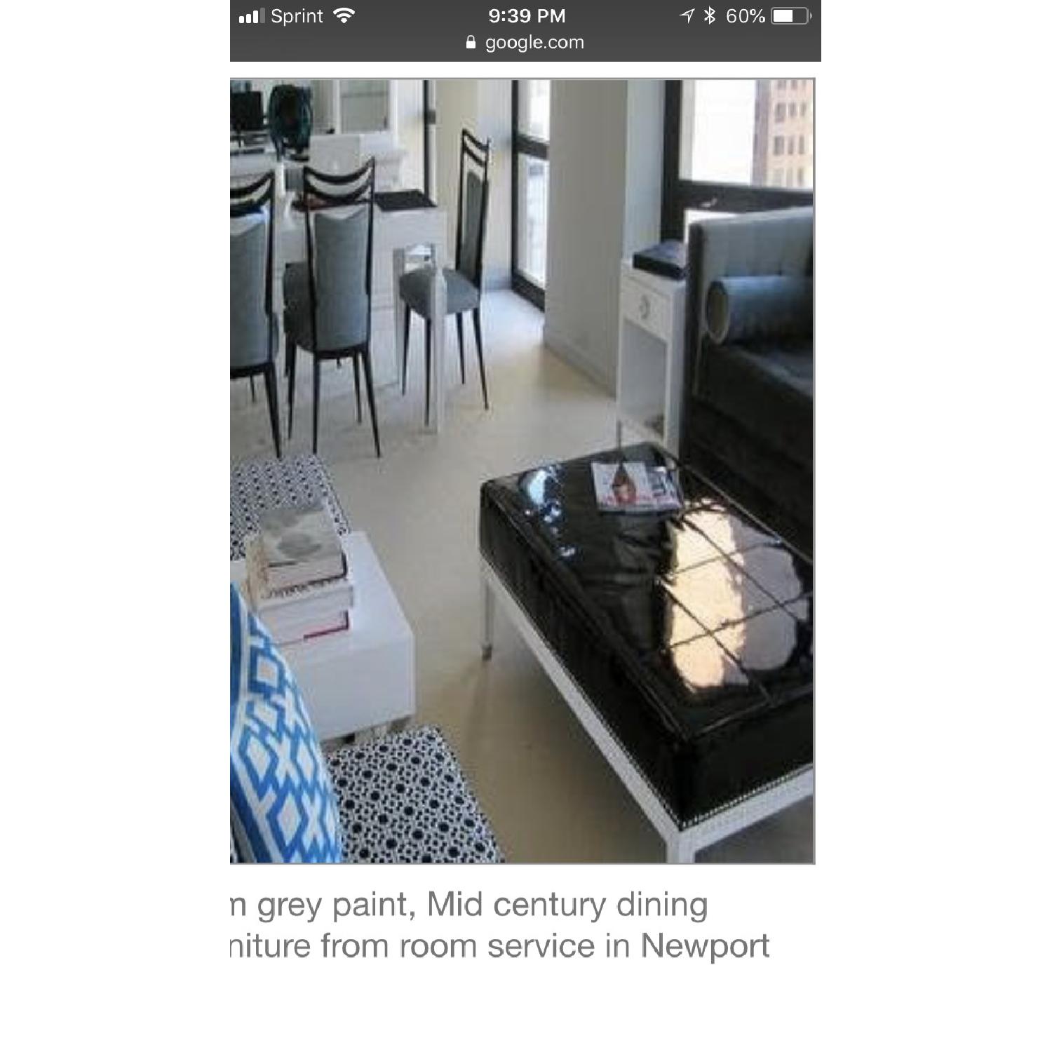 Jonathan Adler Patent Leather Ottoman/Coffee Table - image-1