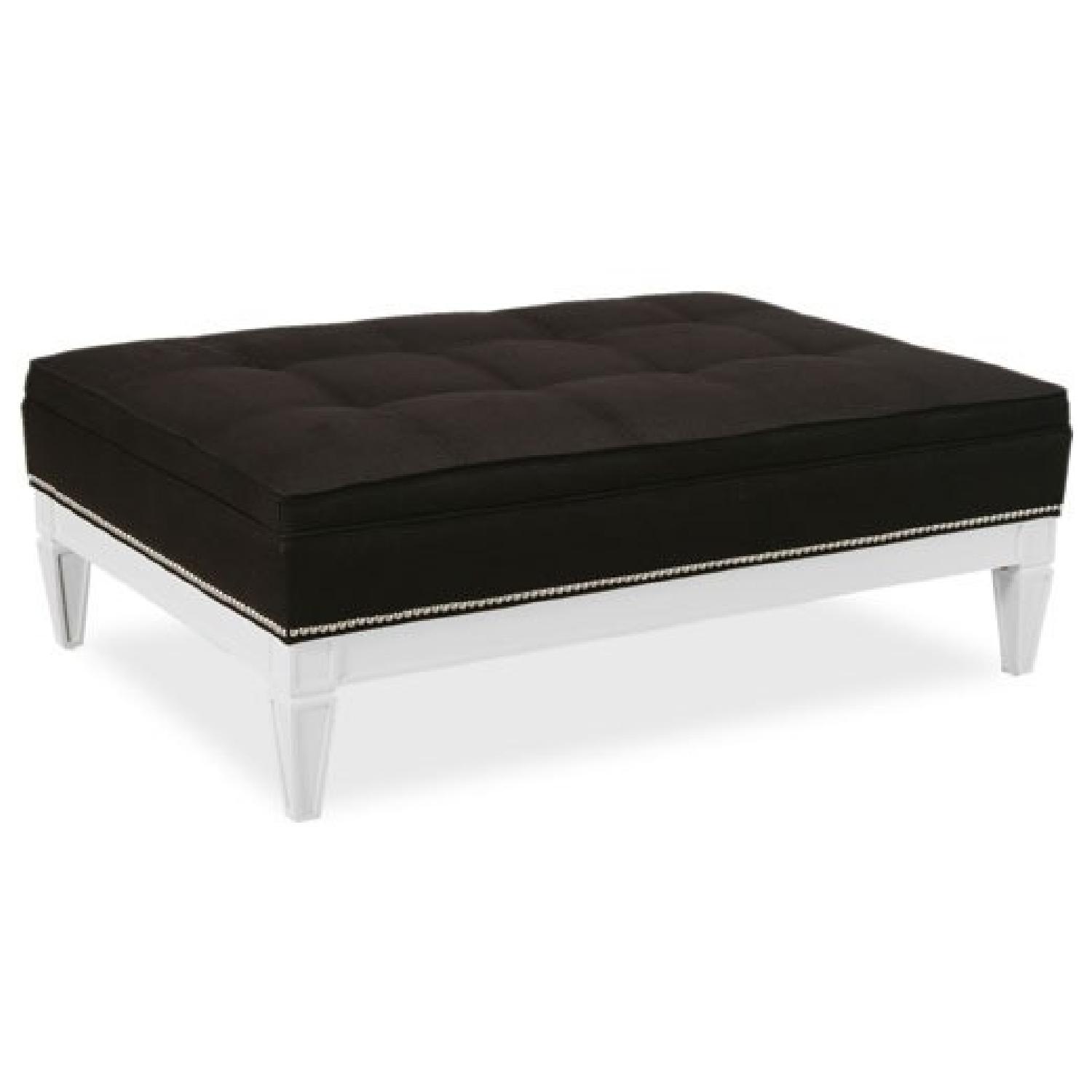 Jonathan Adler Patent Leather Ottoman/Coffee Table - image-0