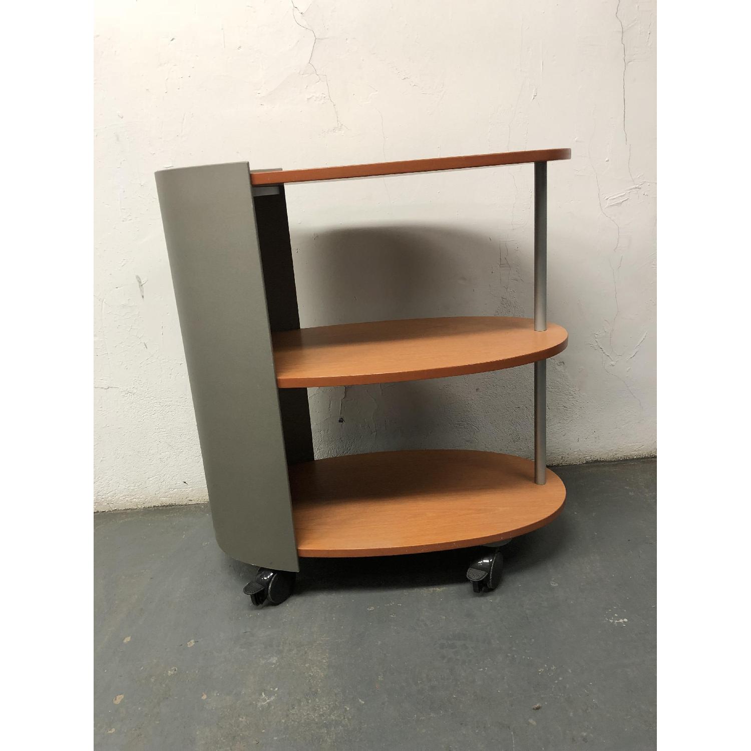 Steelcase 3 Shelf Printer Cart on Wheels - image-1