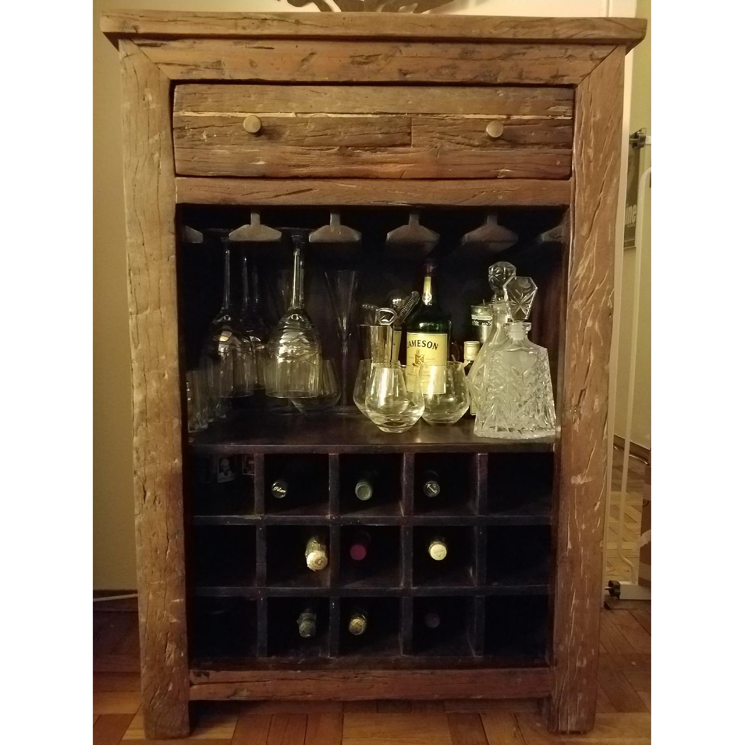 rustic wine cabinet w