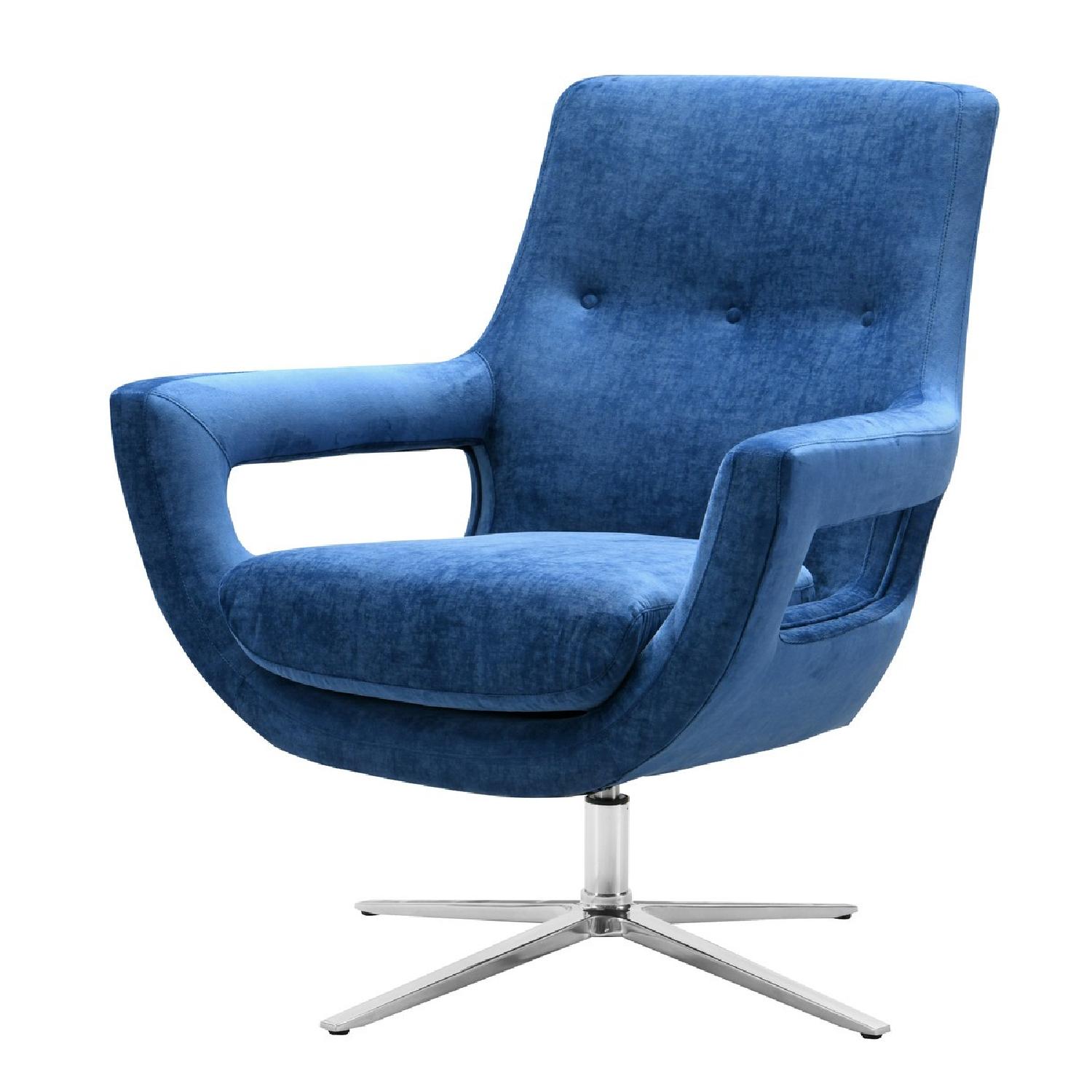 TOV Furniture Fifi Navy Swivel Chair - image-1