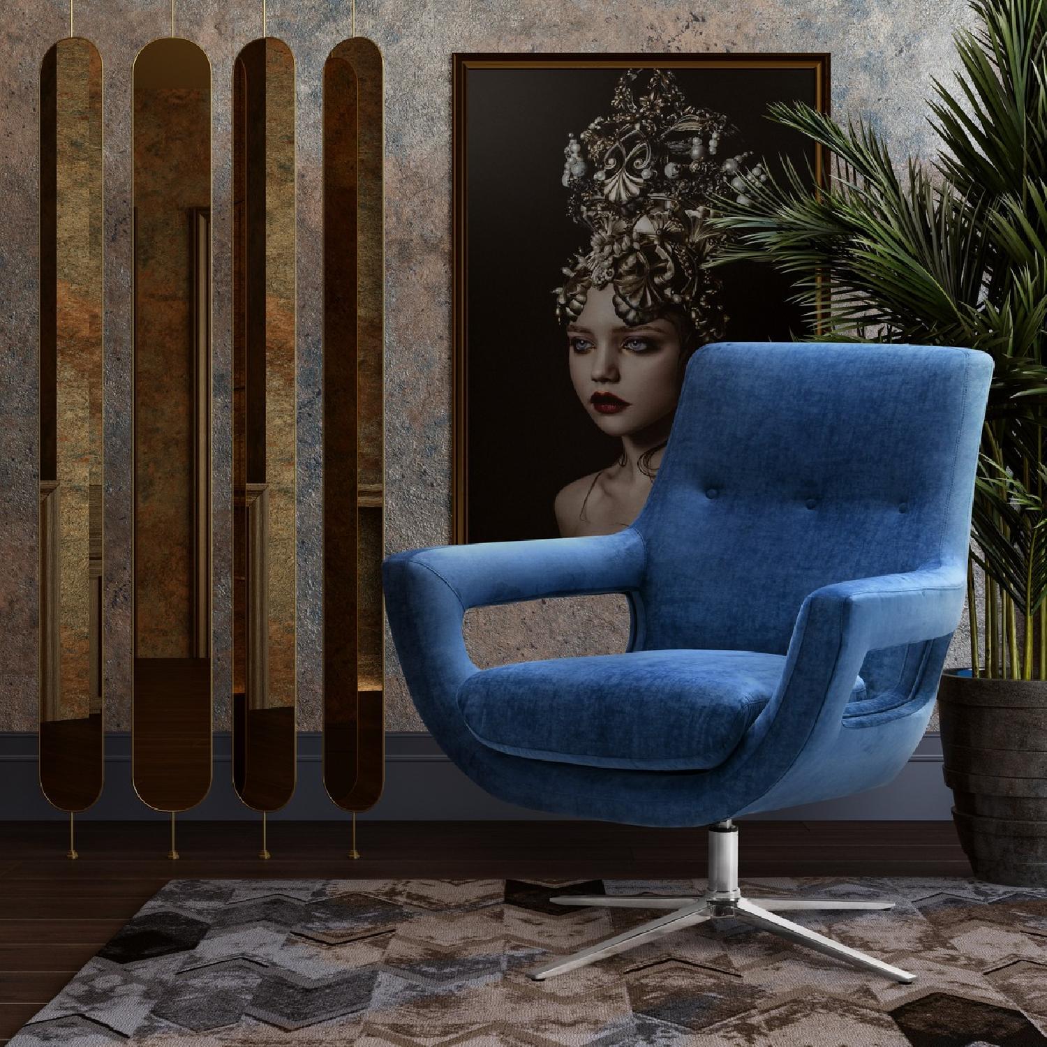 TOV Furniture Fifi Navy Swivel Chair - image-3