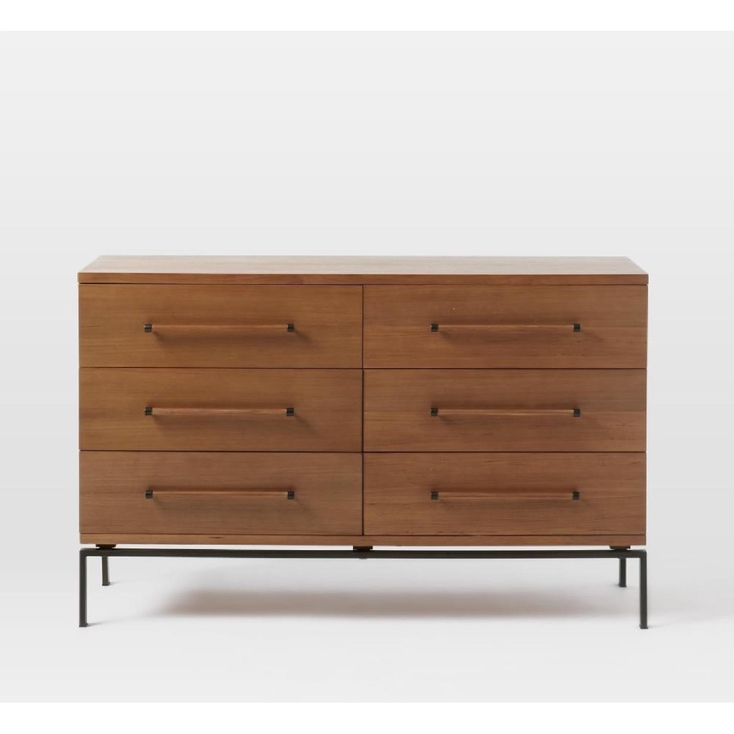 West Elm Nash Teak 6-Drawer Dresser - image-1