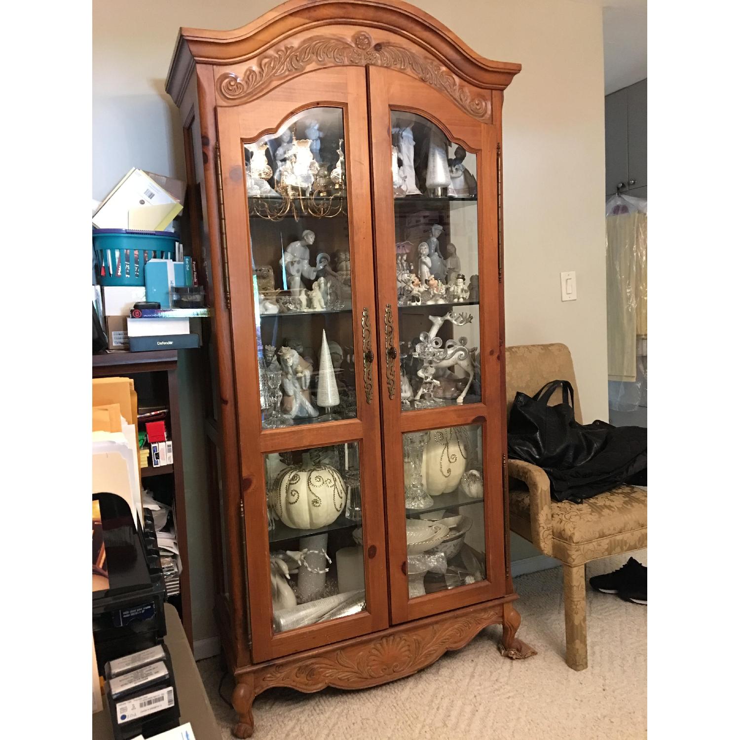 Country French Curio Cabinet - image-1