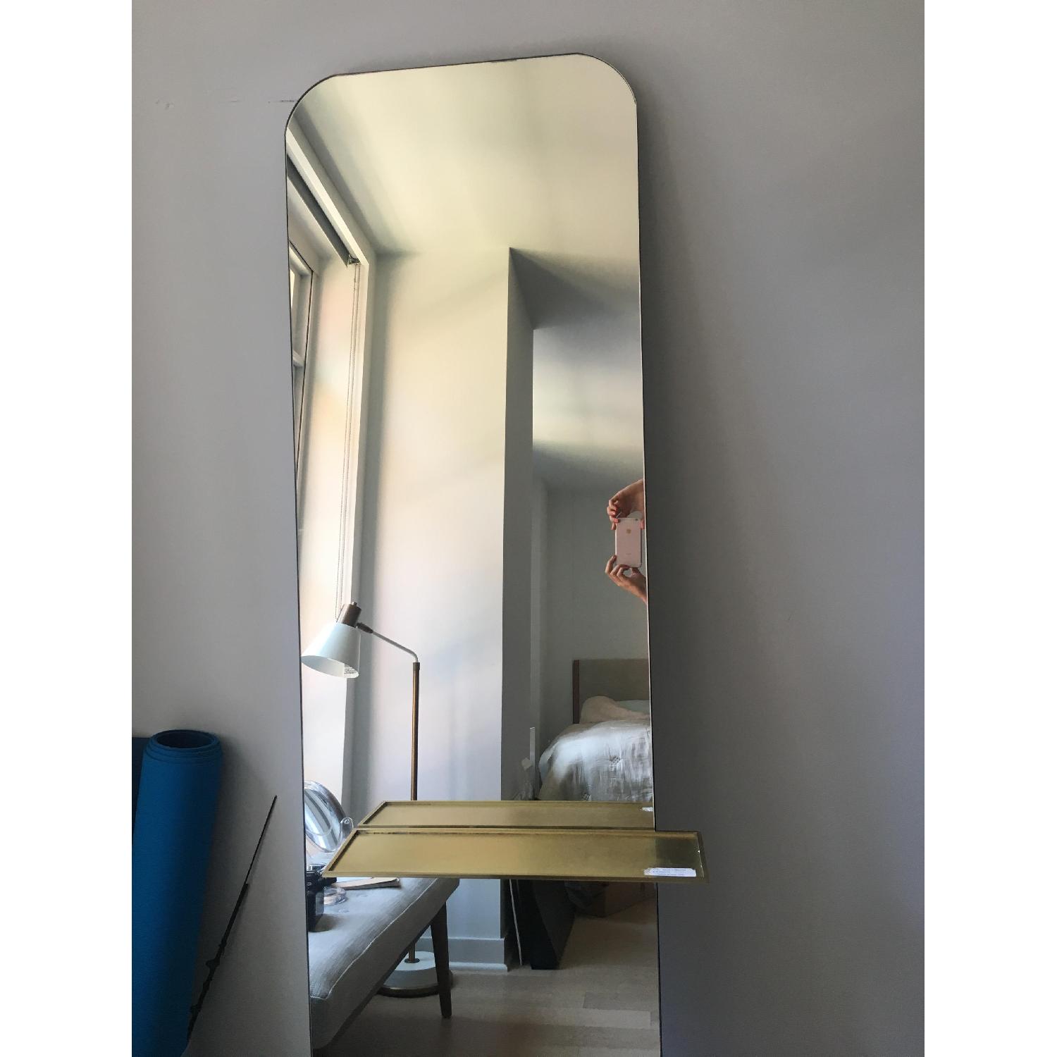 West Elm Floating Mirror w/ Shelf - image-4