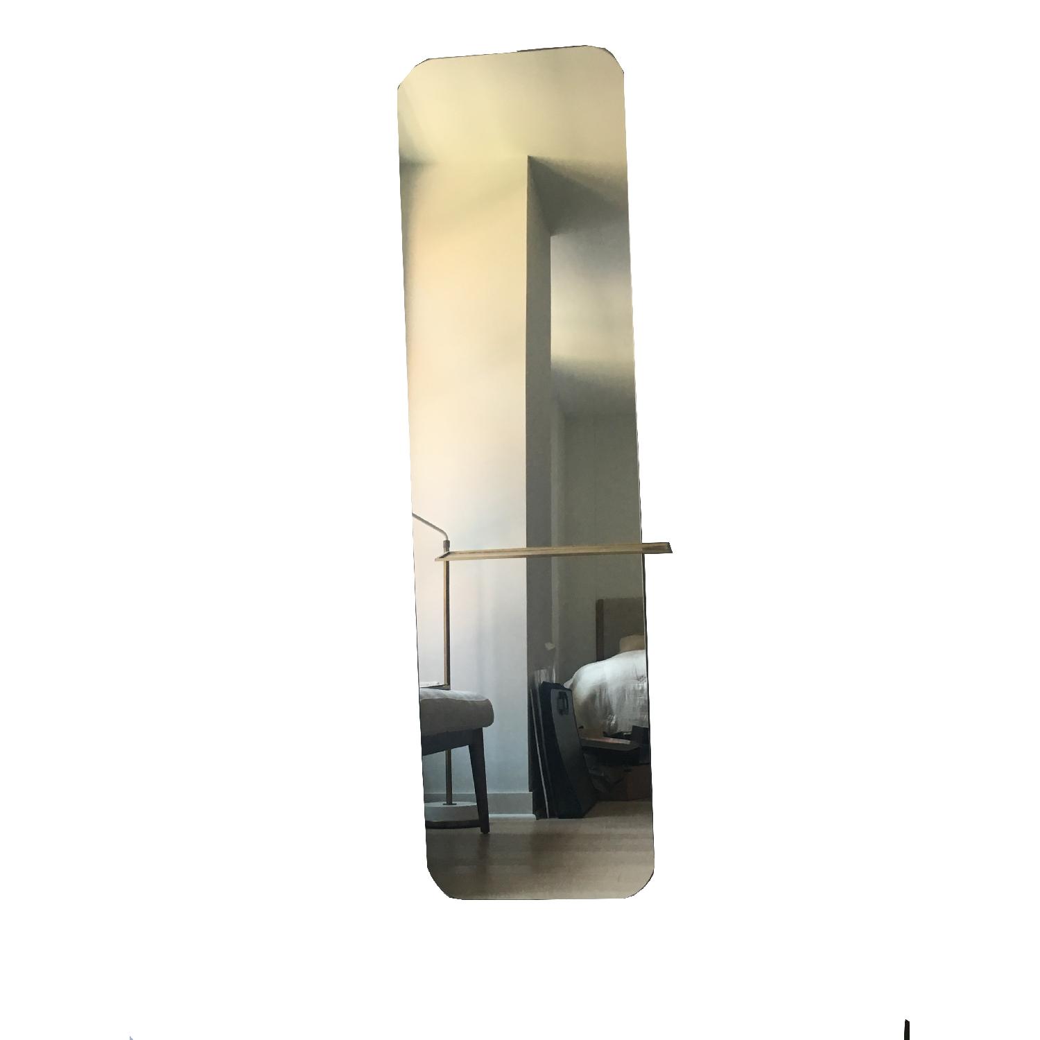 West Elm Floating Mirror w/ Shelf AptDeco