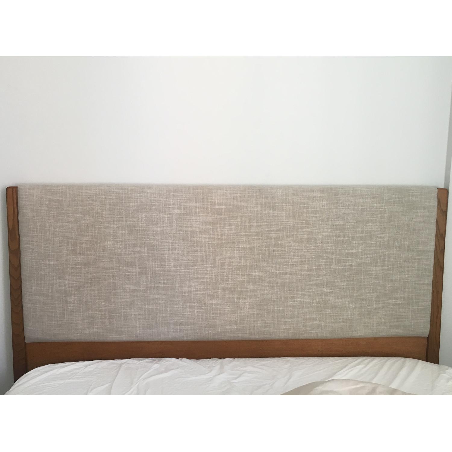 West Elm Modern Bed in Linen Weave - image-4