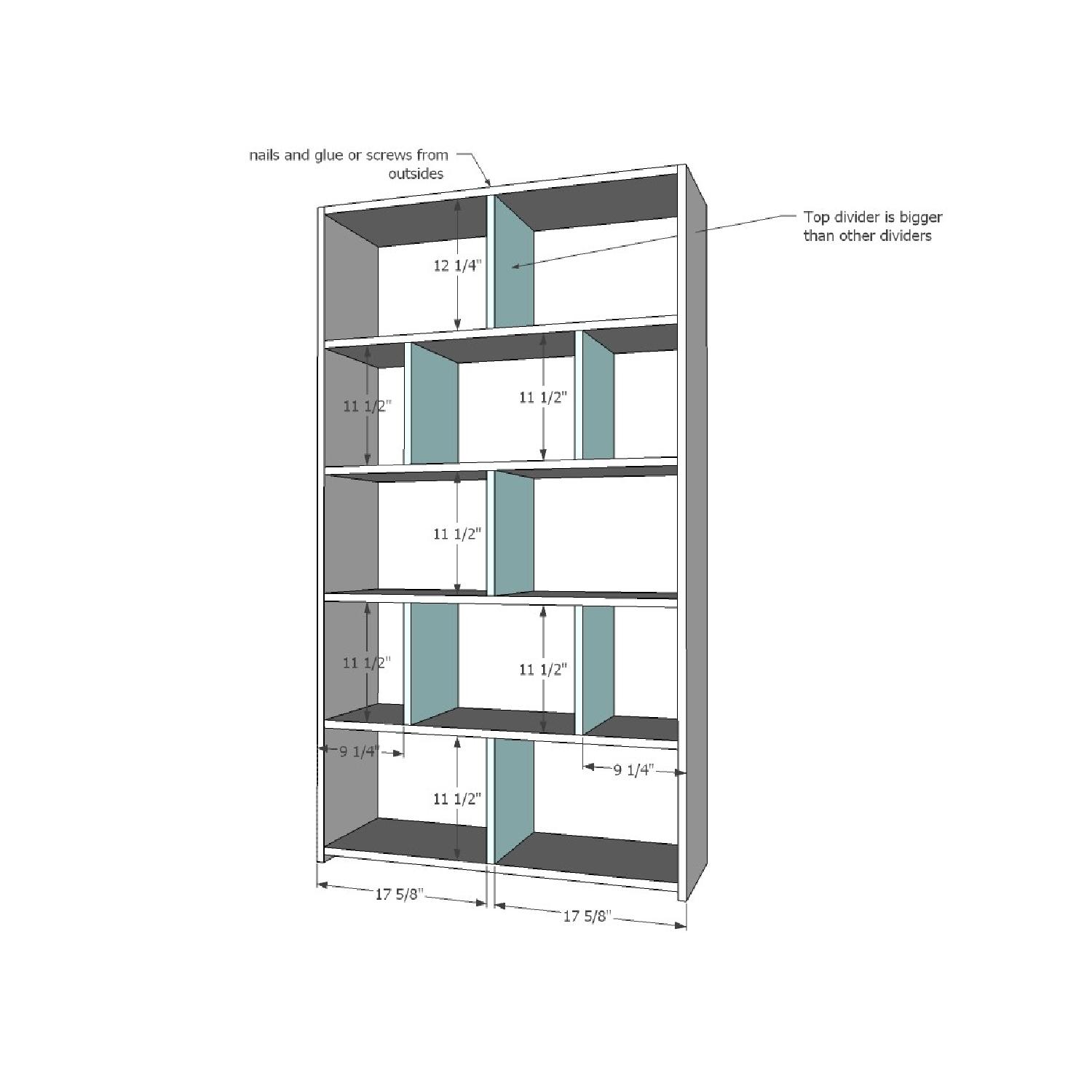West Elm Rectangle Cutout Bookcase - image-1