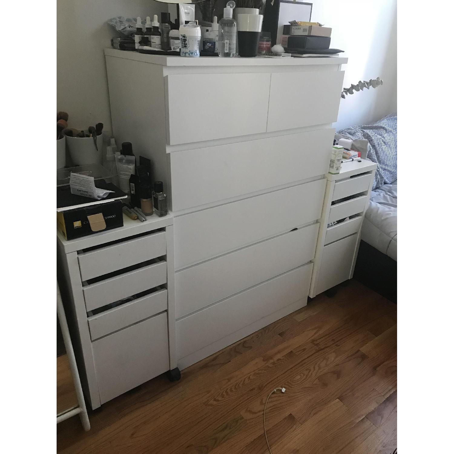 Ikea Malm White 6-Drawer Chest - AptDeco