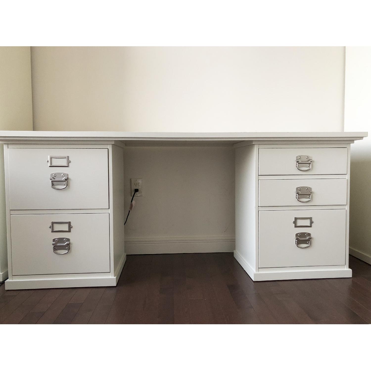 Pottery Barn Bedford 5 Drawer Rectangular Desk - image-1