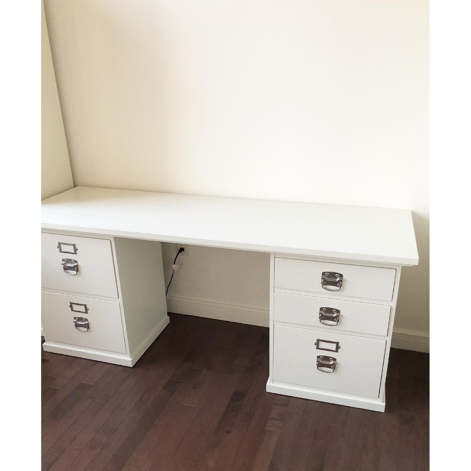 Pottery Barn Bedford 5 Drawer Rectangular Desk - image-2