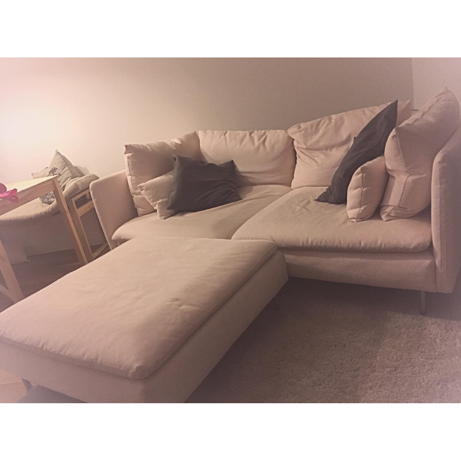 Ikea Soderhamn Pink Sofa & Ottoman - image-2