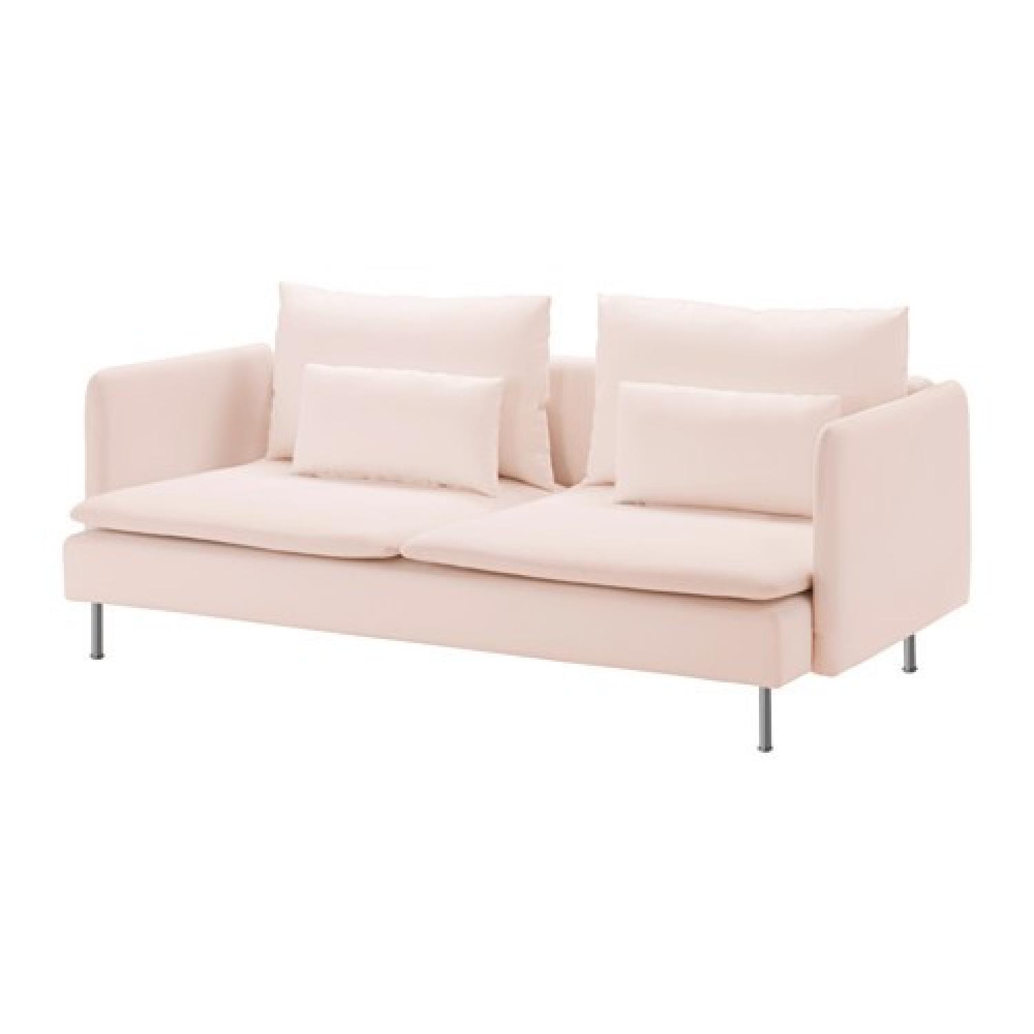 Ikea Soderhamn Pink Sofa & Ottoman AptDeco
