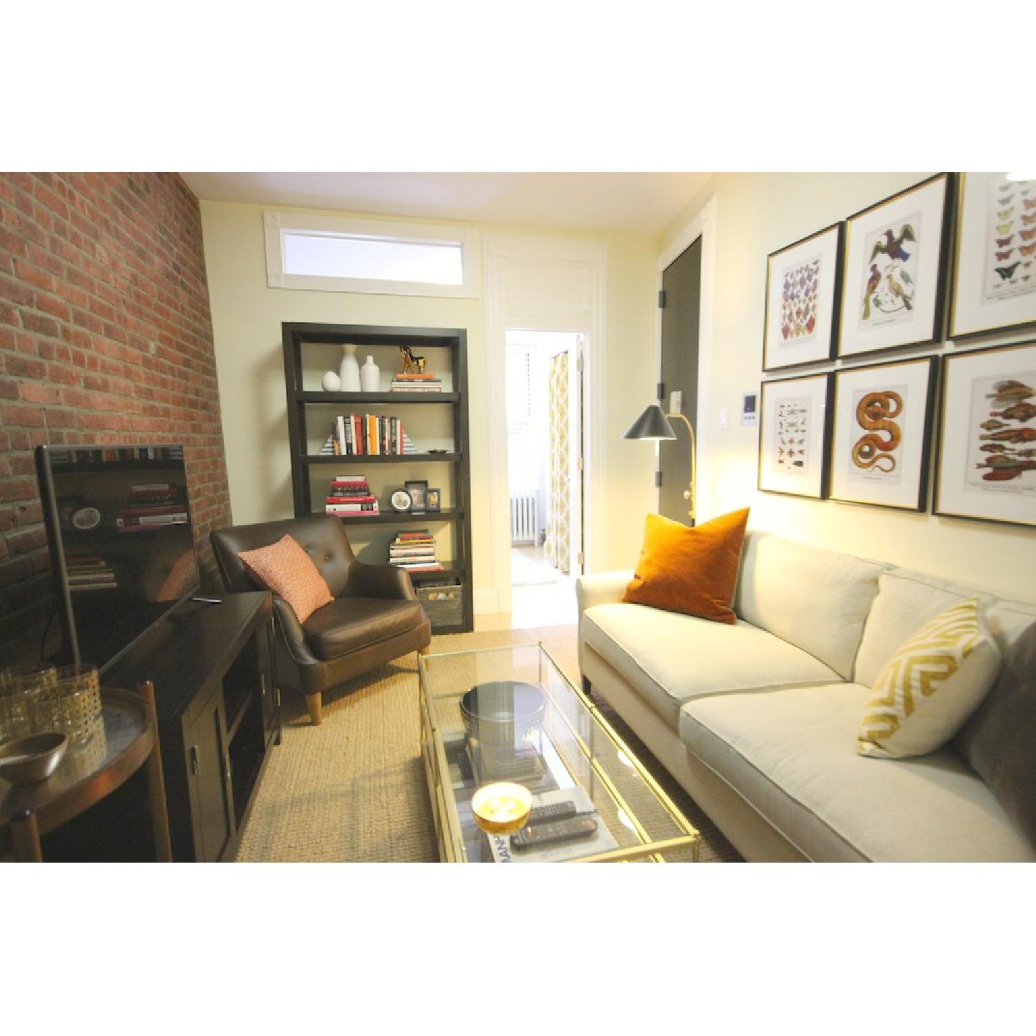 West Elm Livingston Club Chair in Brown Leather - image-2